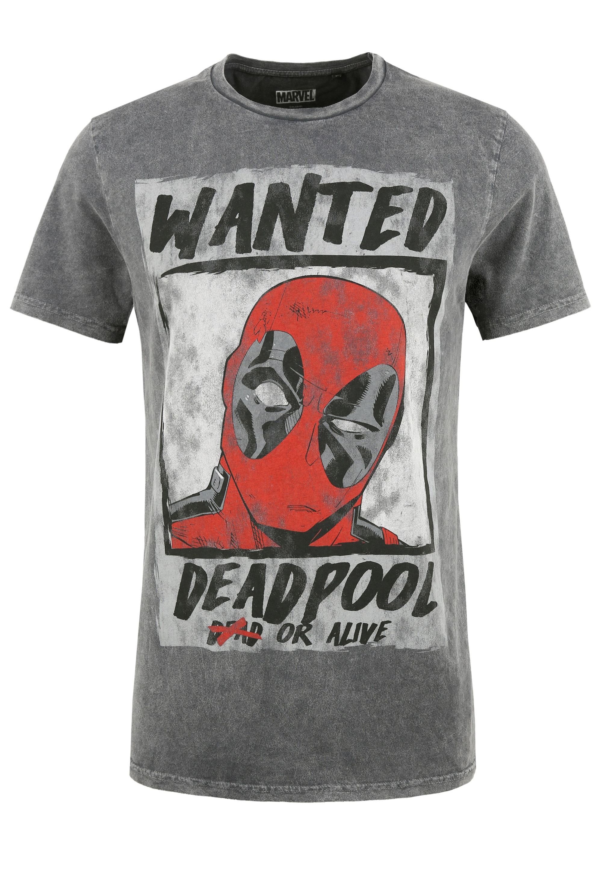Thumbnail - Recovered T-Shirt "Deadpool Wanted Poster", mit coolem Marvel-Print