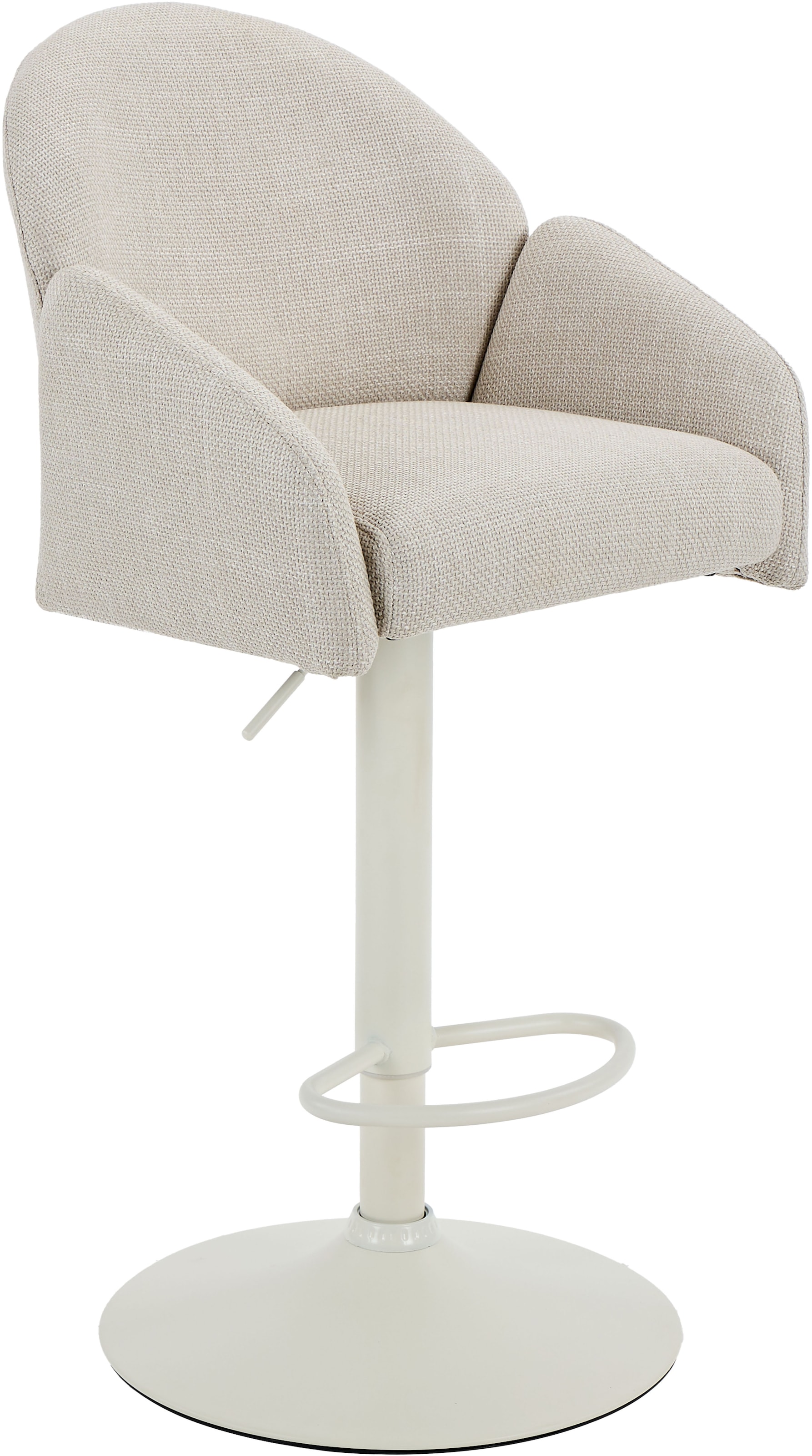 HELA Barhocker »HOLLY« Set, 2 Stk. tlg. 360° drehbar, Höhenverstellbar, Armlehnen, Gestell angepasst an Bezug