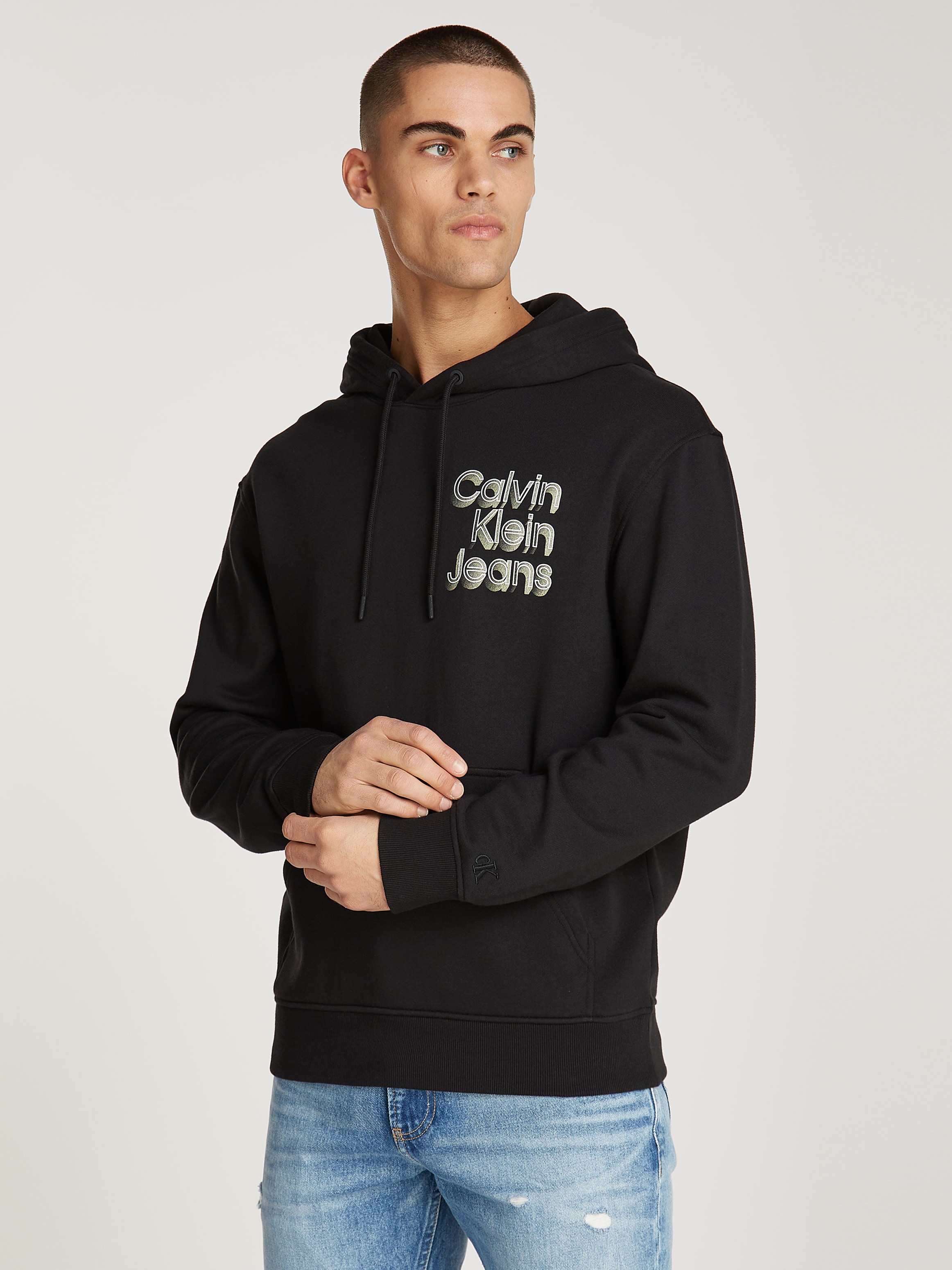 Calvin Klein Jeans Kapuzensweatshirt "STACKED EUPHORIC LOGO HOODIE", mit Lo günstig online kaufen