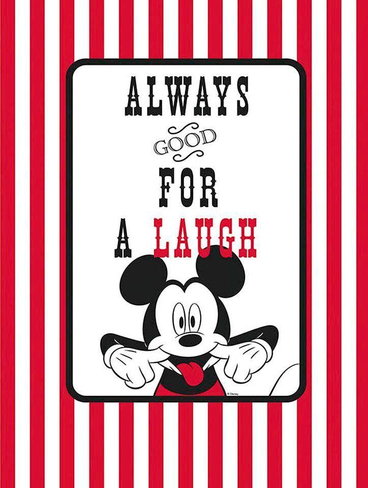 Komar Poster "Mickey Mouse Laugh", Disney, (1 St.), Kinderzimmer, Schlafzimmer, Wohnzimmer