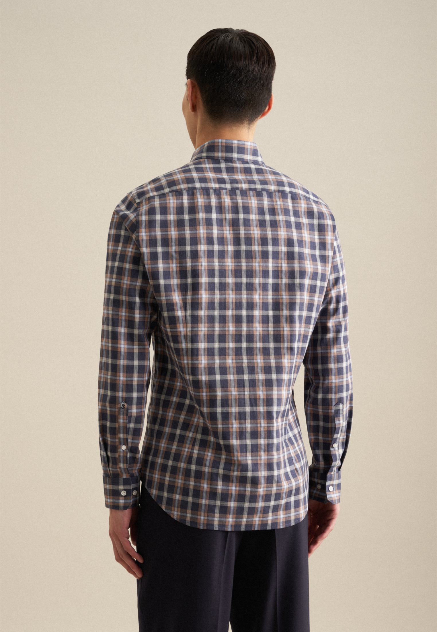 seidensticker Flanellhemd "Slim", Slim Langarm Button-Down-Kragen Karo günstig online kaufen