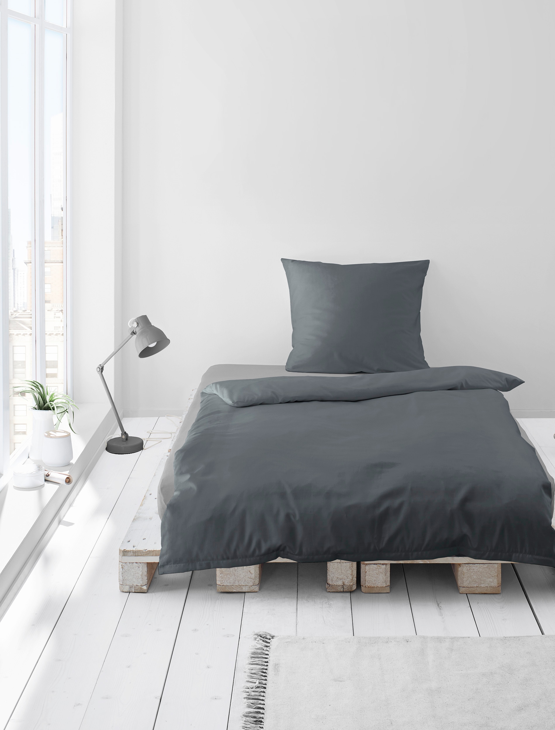 BIERBAUM Bettwäsche »Biber Uni«, Schlichtes Unidesign: Zeitlos und stilvoll für jedes Schlafzimmer