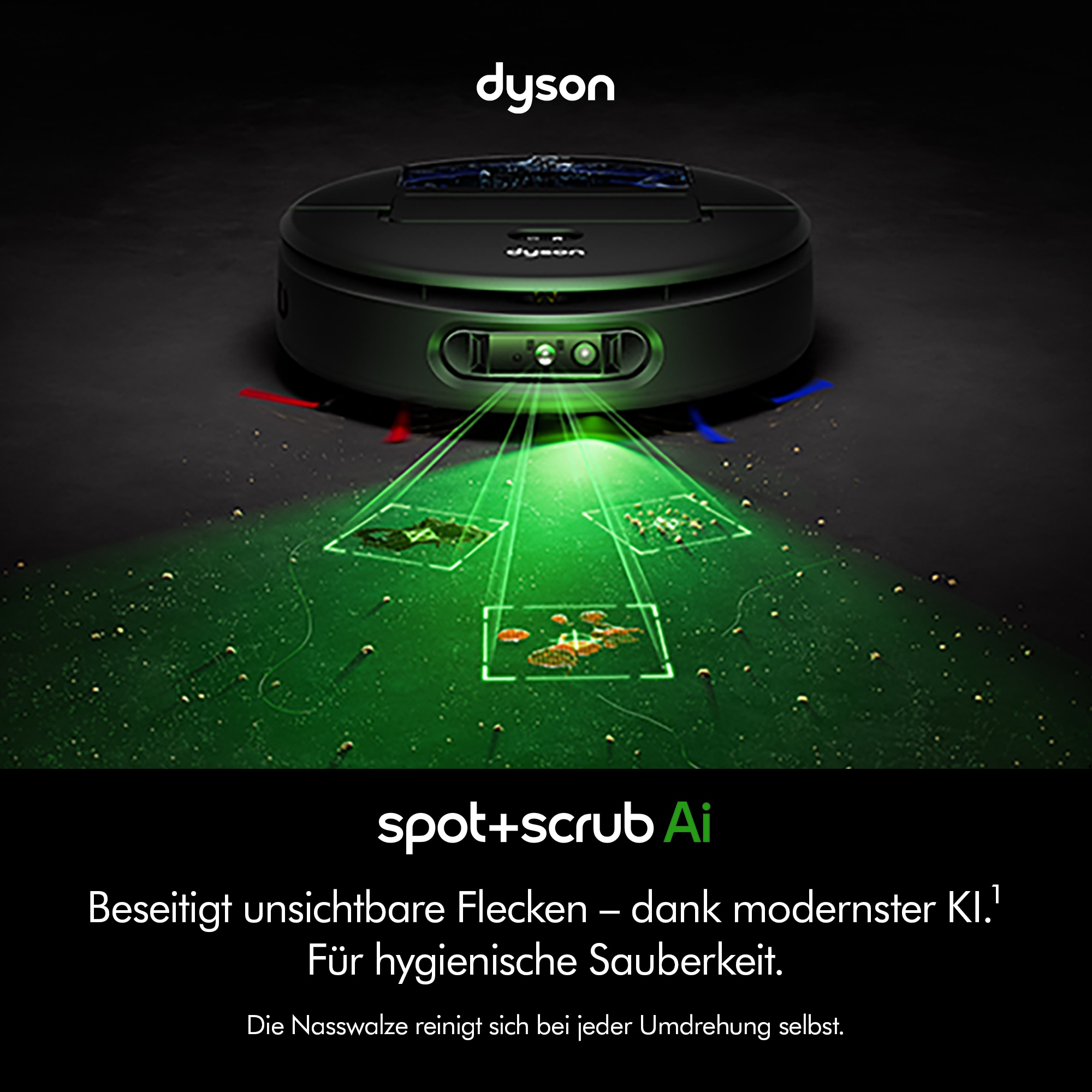DYSON Saugroboter »mit Wischfunktion spot+scrub Ai« Beseitigt versteckte Flecken mithilfe fortschrittlicher KI