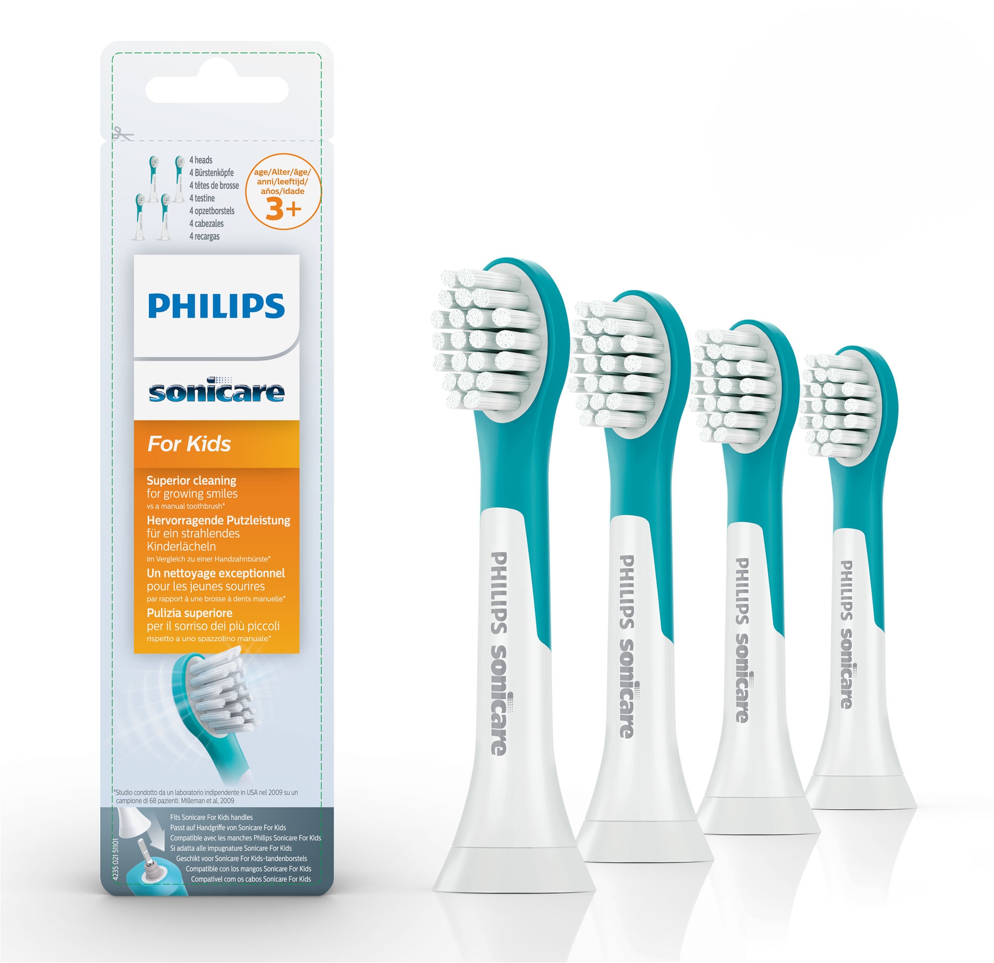 Philips Sonicare Aufsteckbürsten »HX6034/33 For Kids ab 4 -7 Jahren«