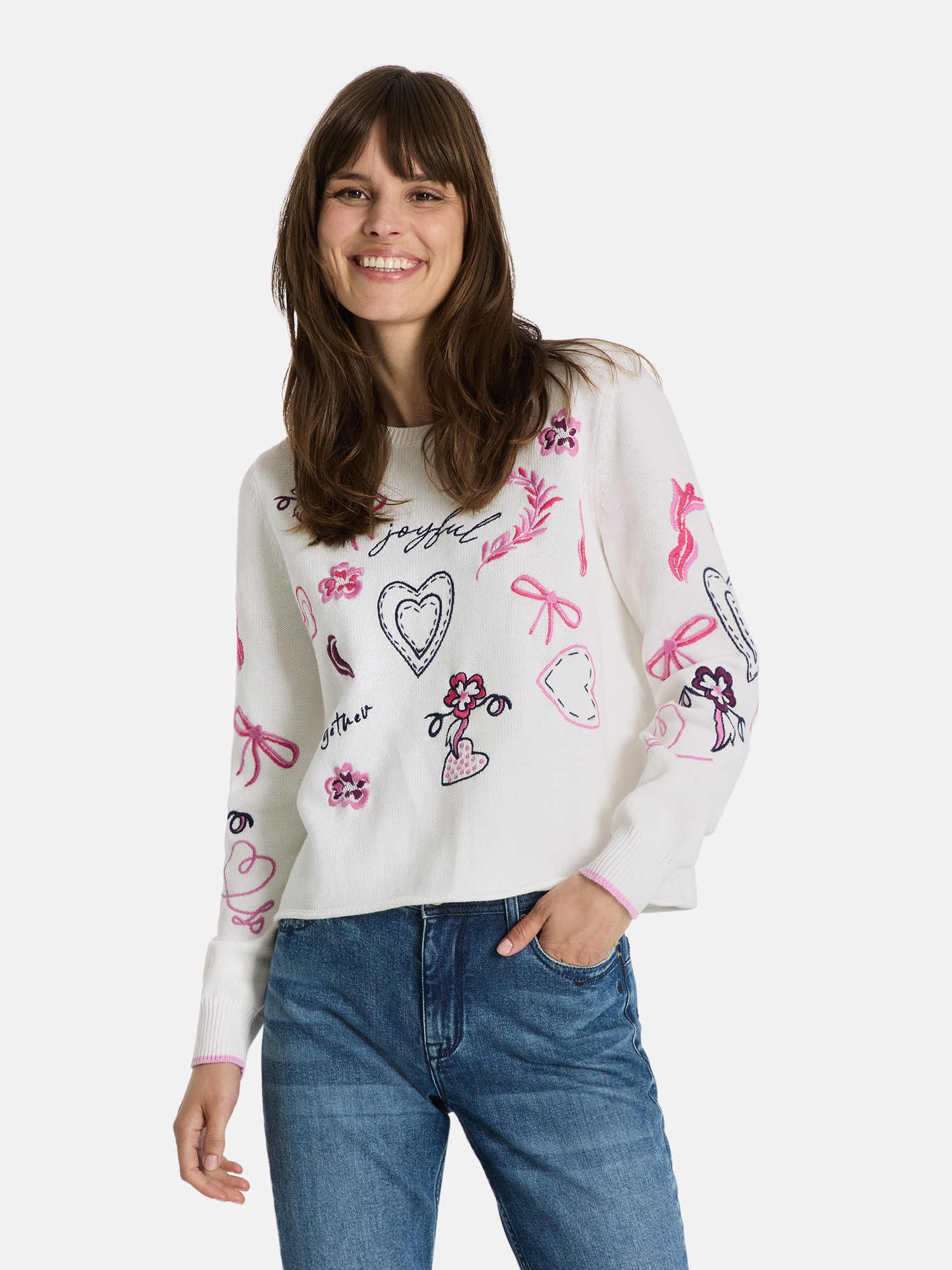 Lieblingsstück Strickpullover "DoritaL", mit verspielten Stickereien günstig online kaufen