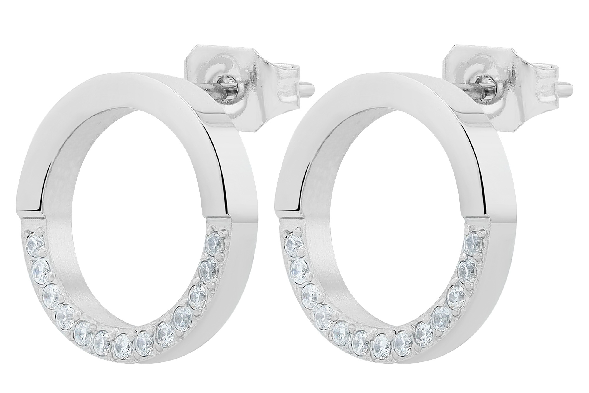 Adelia´s Paar Ohrhänger "Ohrringe – Ohrstecker aus Edelstahl mit Strass Steinchen" Zum Verschenken – ideal zum Geburtstag