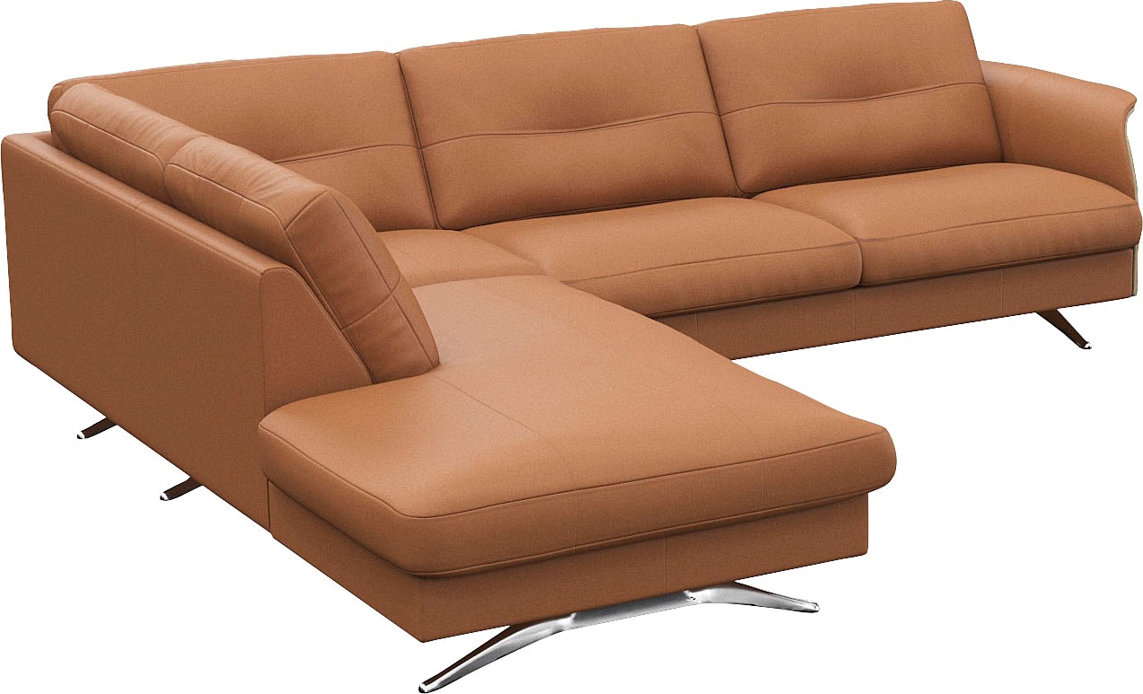 FLEXLUX Ecksofa »Glow, super bequem durch hochwertigem Sitzaufbau mit Federkern, L-Form«, Skandinavisches Design, In hochwertiger Verarbeitung