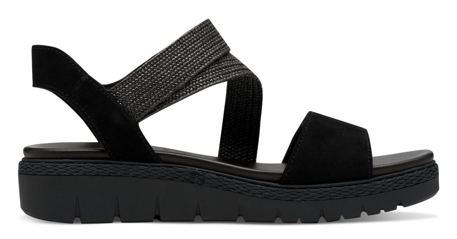 Tamaris Keilsandalette, Sommerschuh, Sandale, Plateauabsatz, mit Klettverschluss