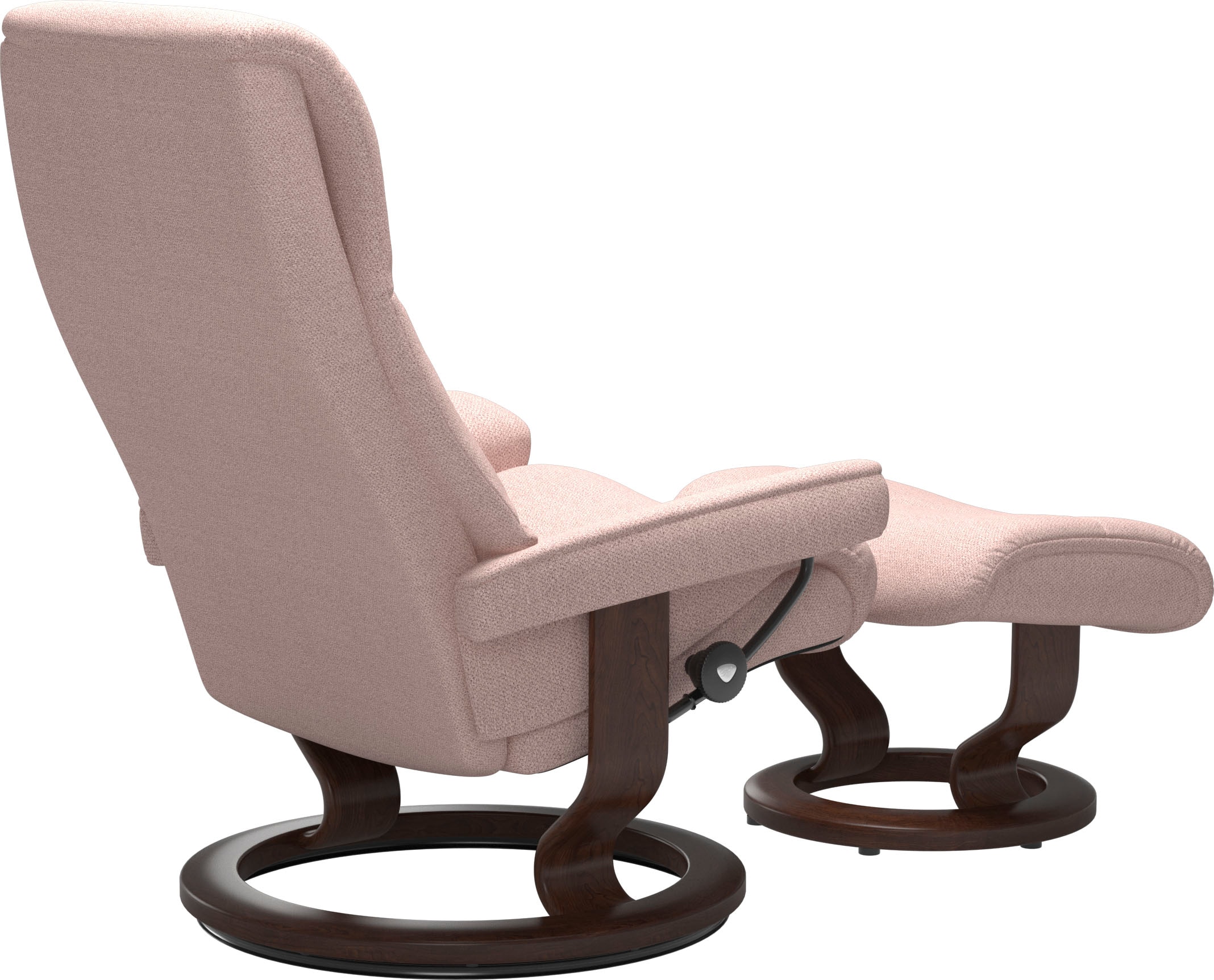 Stressless® Relaxsessel »View«, (Set, Relaxsessel mit Hocker), mit Classic Base, Größe M,Gestell Braun