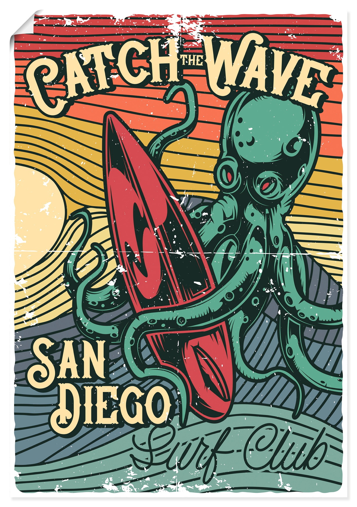 Artland Wandbild »Erleben Sie die Welle San Diego« 1 Stk. tlg. als Alubild, Leinwandbild, Poster, Wandaufkleber in verschied. Größen