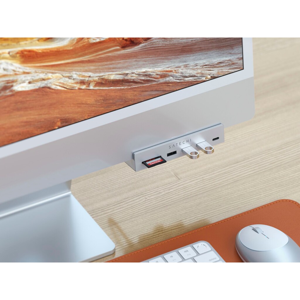 Satechi USB-Adapter »USB-C Clamp Hub for 24" iMac«, USB 3.0 Typ A zu USB-C