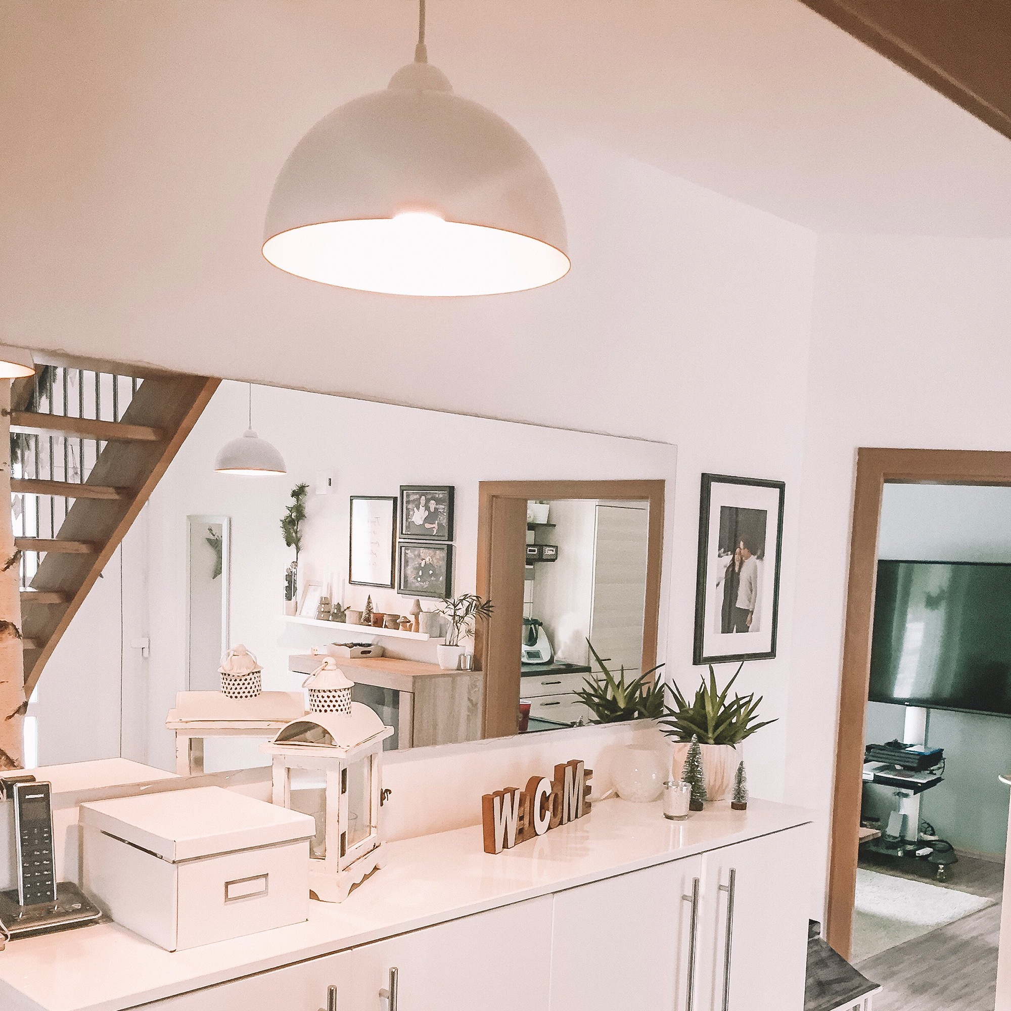 B.K.Licht Pendelleuchte »Auriga«, 2 flammig, Leuchtmittel E27 | ohne Leuchtmittel, Design Hängelampe Hängeleuchte weiß-gold Wohnzimmer Esszimmer E27