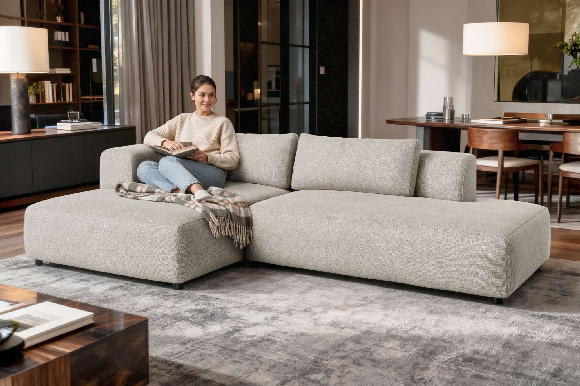 OTTO home Ecksofa "TIARRA Design-Sofa mit Ottomane recht/links bestellbar, günstig online kaufen