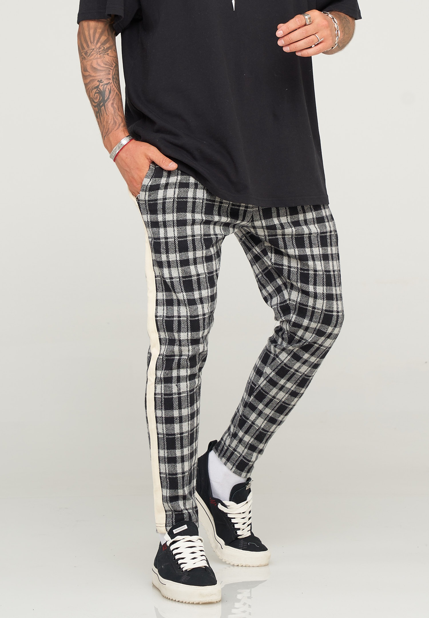 2Y Premium Sweathose »PANOS«, mit Karo-Design