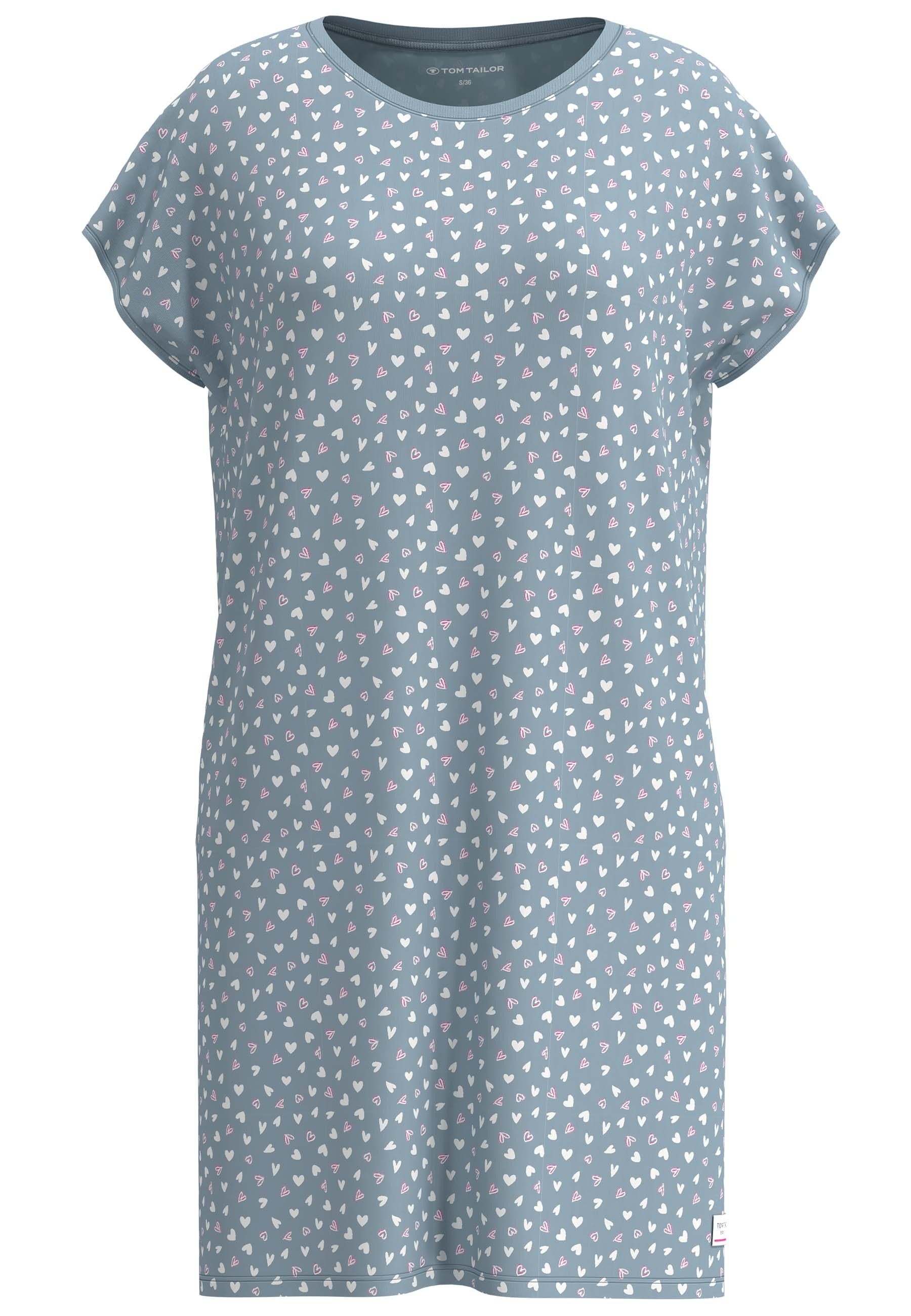 TOM TAILOR Nachthemd mit Motiv, knielang, Kurzarm, Rundhalsausschnitt, Baum günstig online kaufen