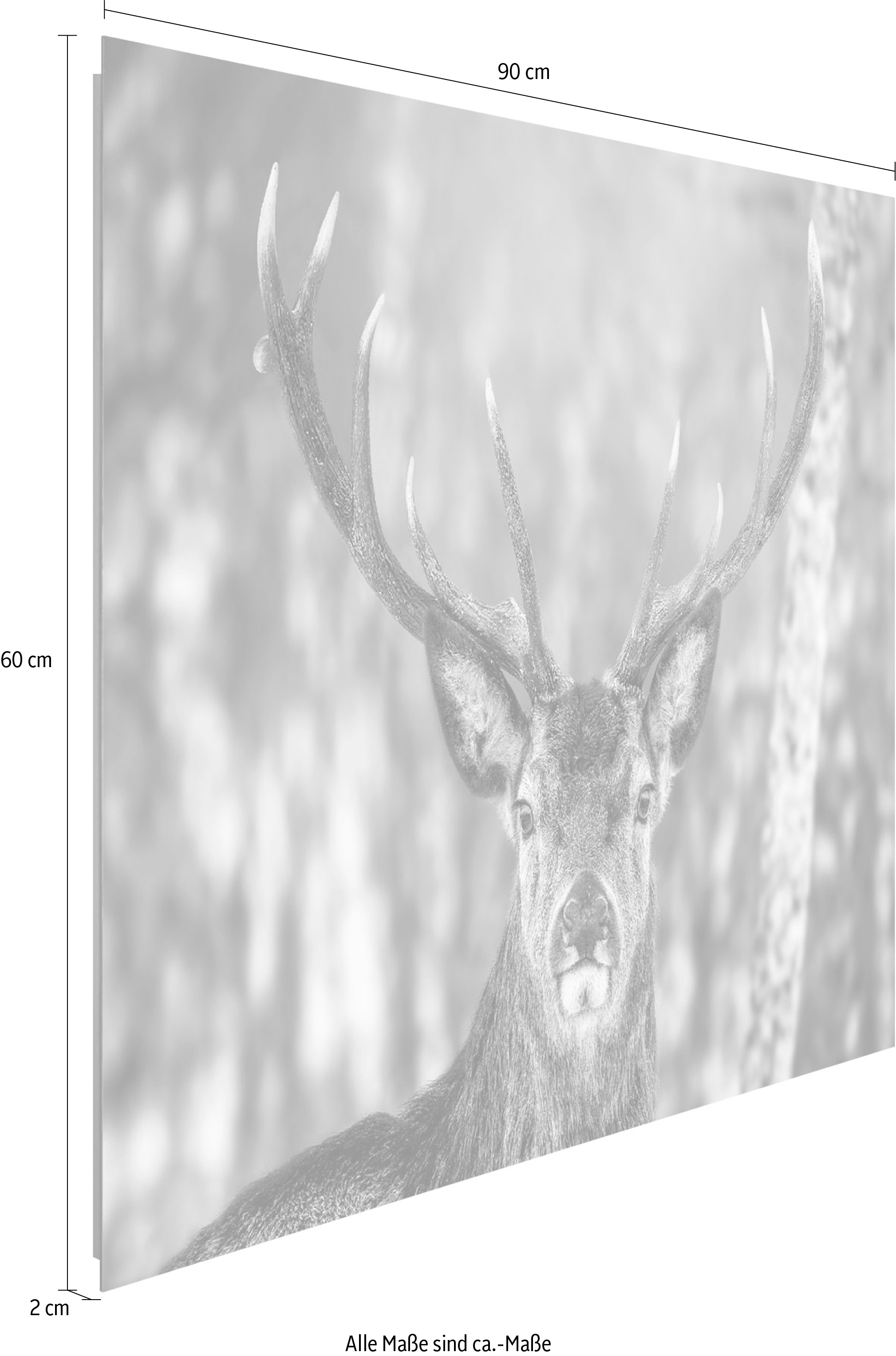 Reinders! Holzbild »Deco Panel 60x90 Winter Deer«