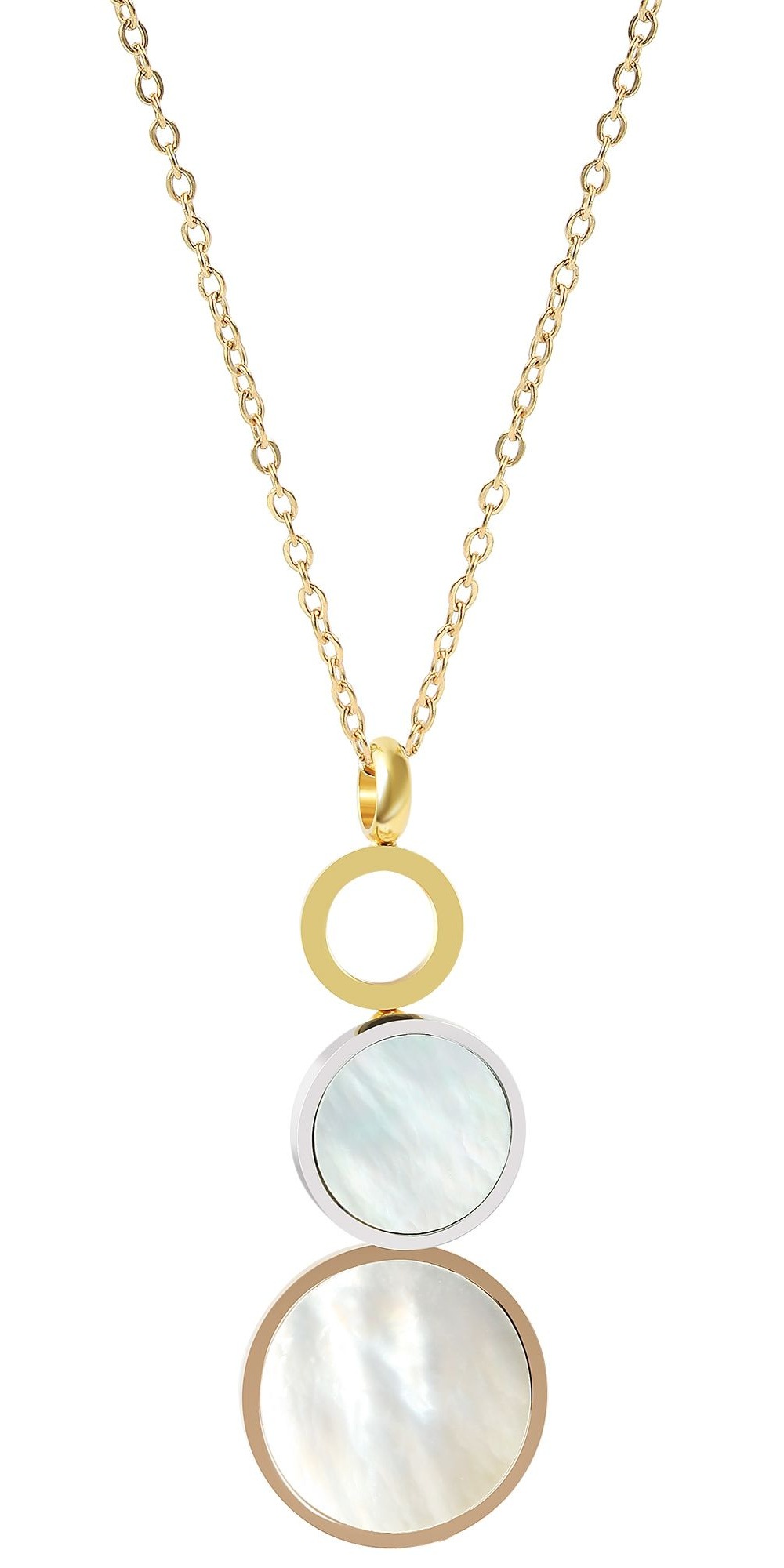 Adelia´s Kette ohne Anhänger »Damen Halskette aus Edelstahl mit Perlmutt 43 cm« Zum Verschenken – ideal zum Geburtstag