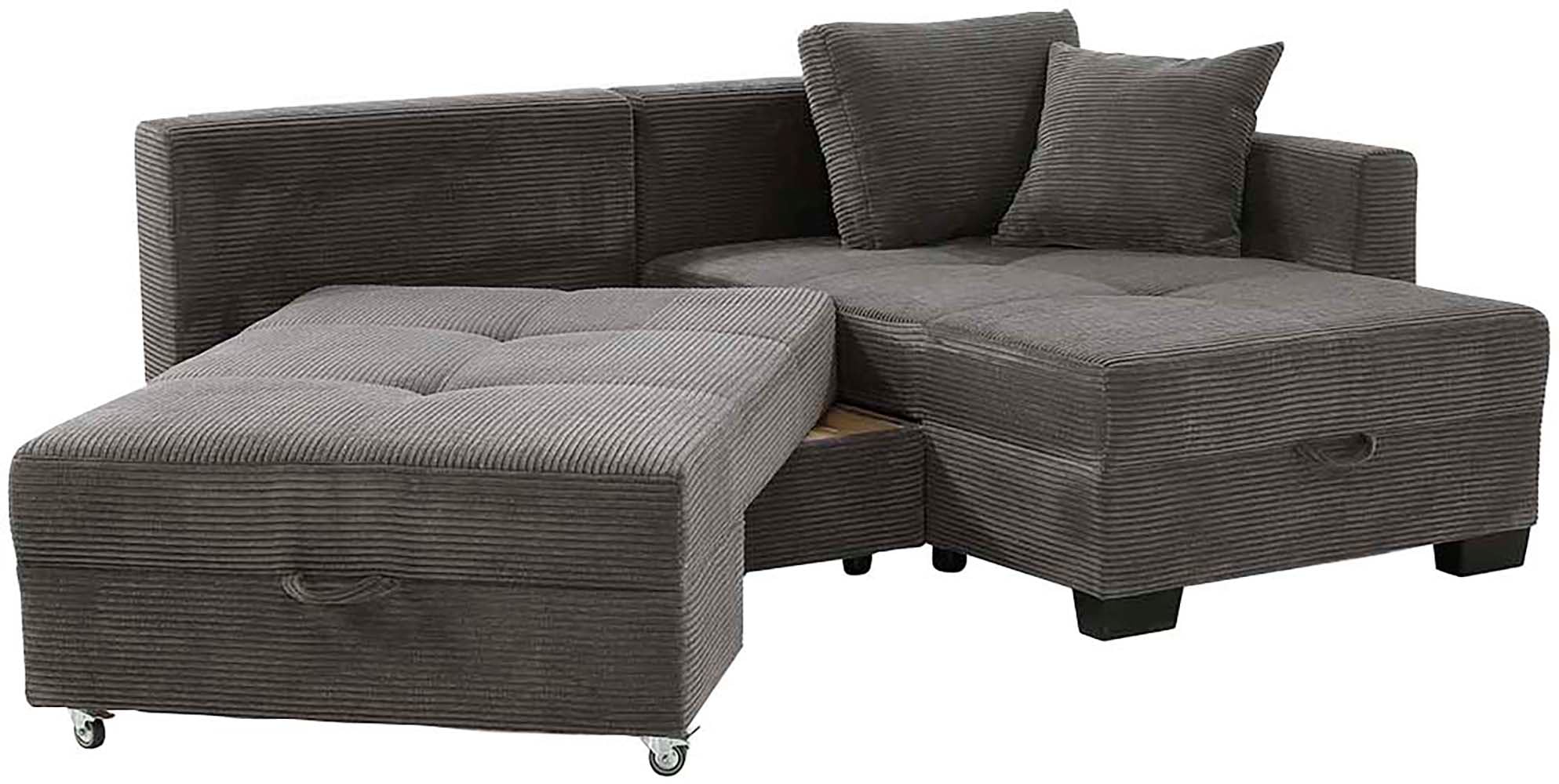 Jockenhöfer Gruppe Ecksofa »Fantasy, Dreh-Schwenk-Ottomane«, inklusive Relax- und Schlaffunktion, Ottomane links/ rechts montierbar