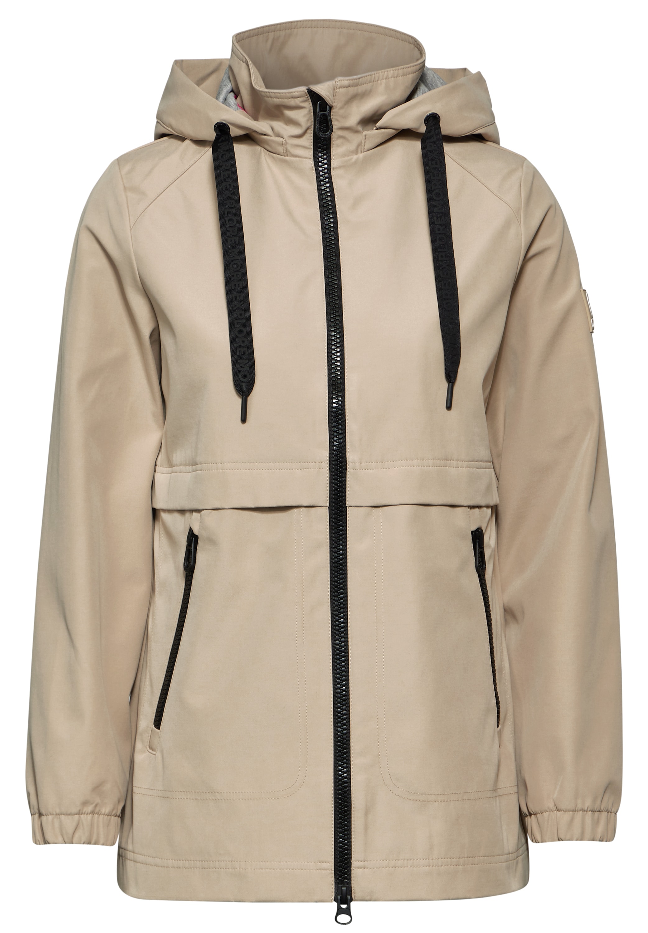 Cecil Outdoorjacke, mit Kapuze, aus softem Materialmix