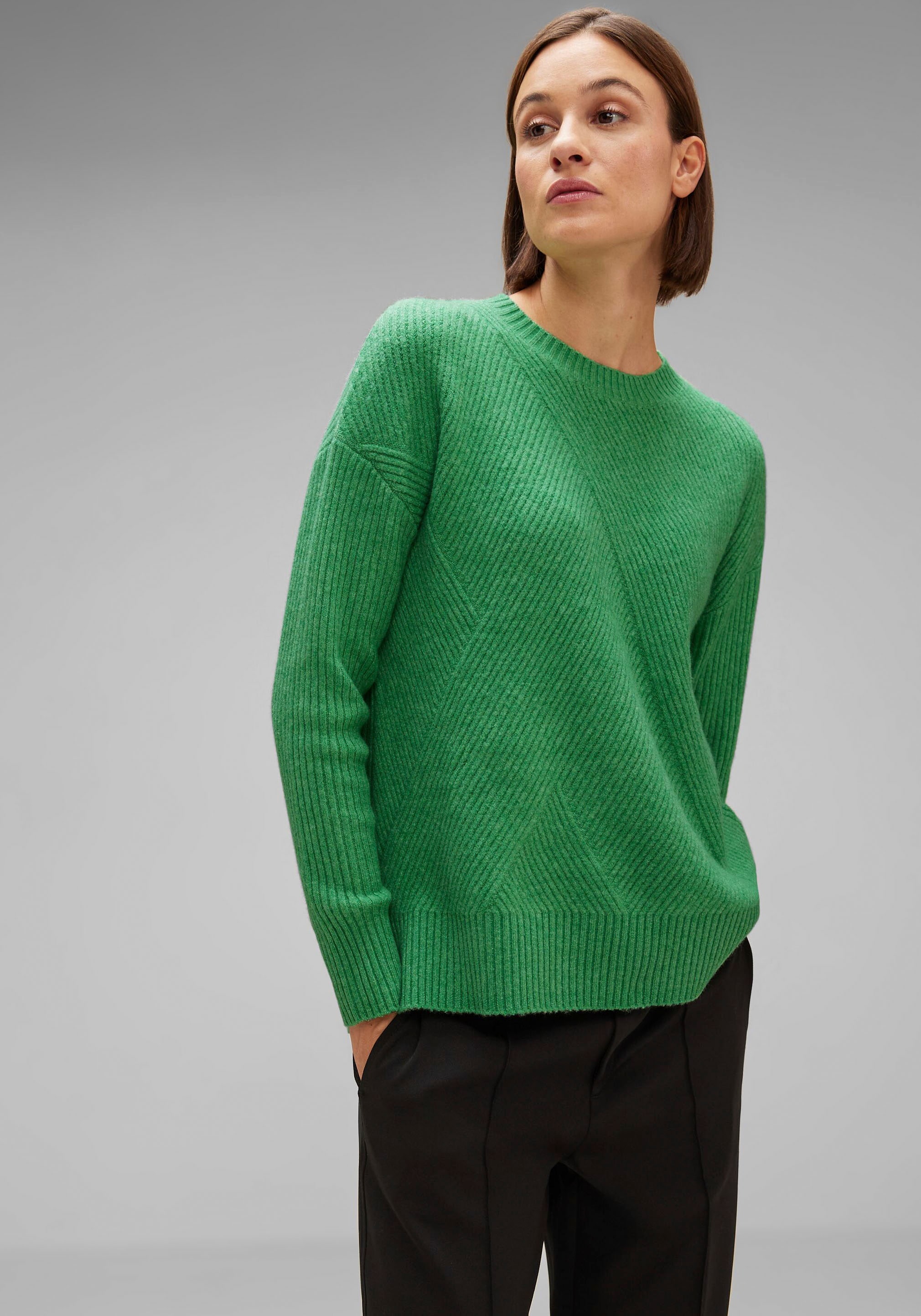 in | ONE Unifarbe bestellen Strickpullover, STREET BAUR online