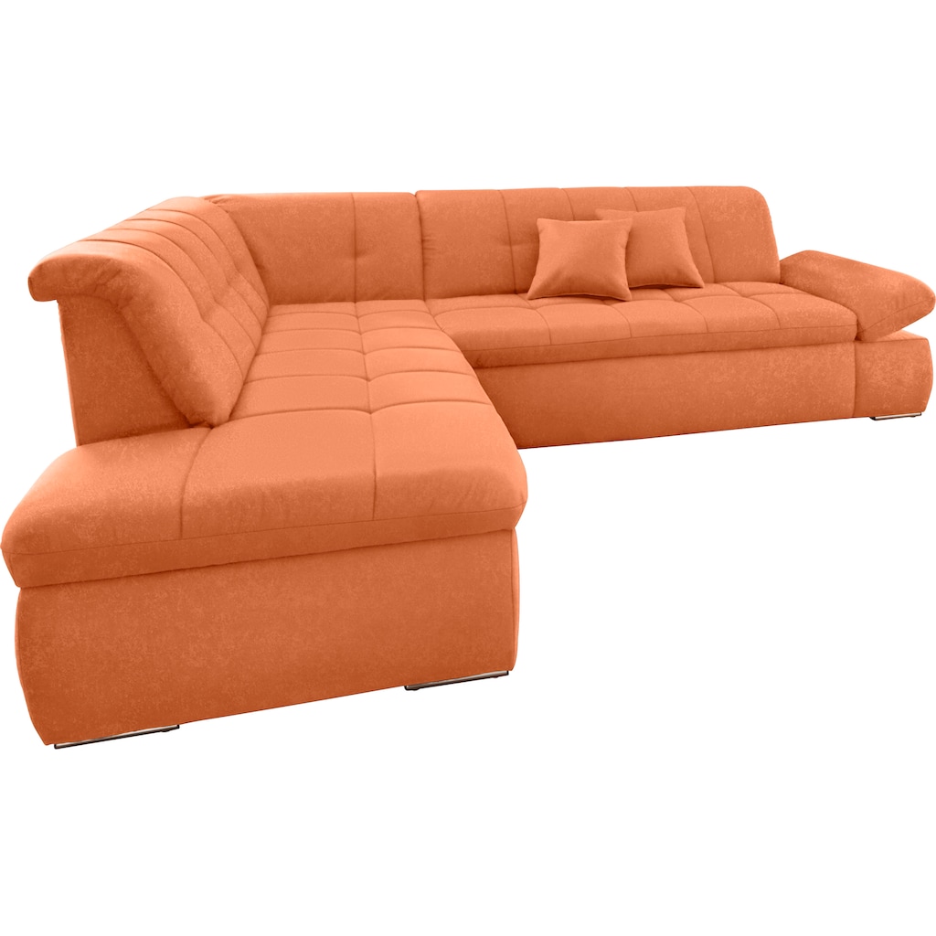 DOMO collection Ecksofa »NMoric incl. Zierkissen B/T/H: 273/216/80 cm L-Form«