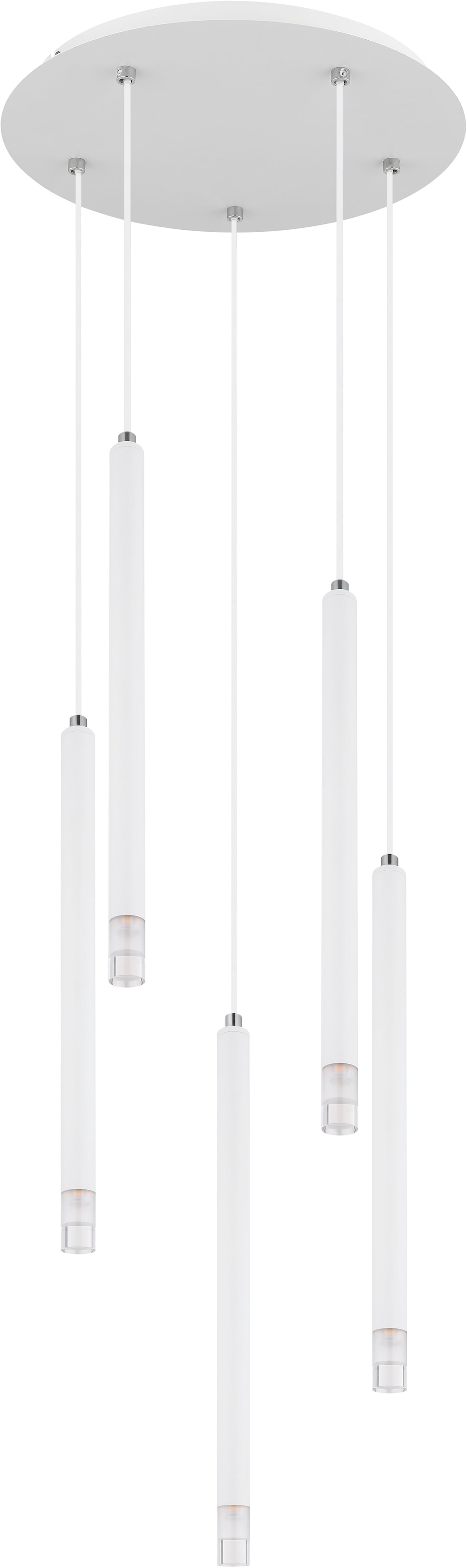 GLOBO LIGHTING Hängeleuchte »RYAN« G9 1 Stk. Weiße Hängeleuchte mit Acryl satiniert, klar, höhenverstellbar