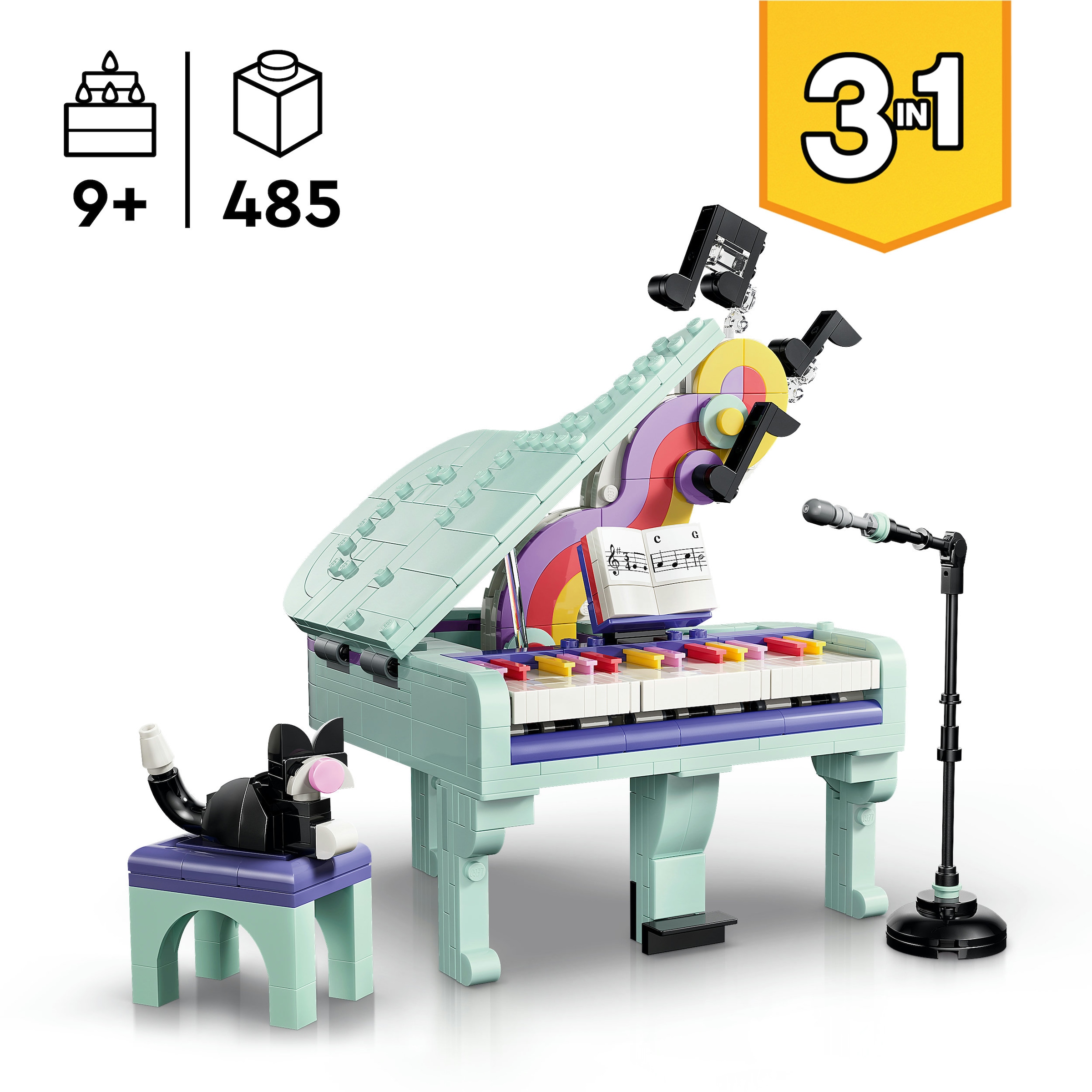 LEGO® Konstruktionsspielsteine »Deko-Klavier mit Katze (31392), LEGO Creator« Made in Europe