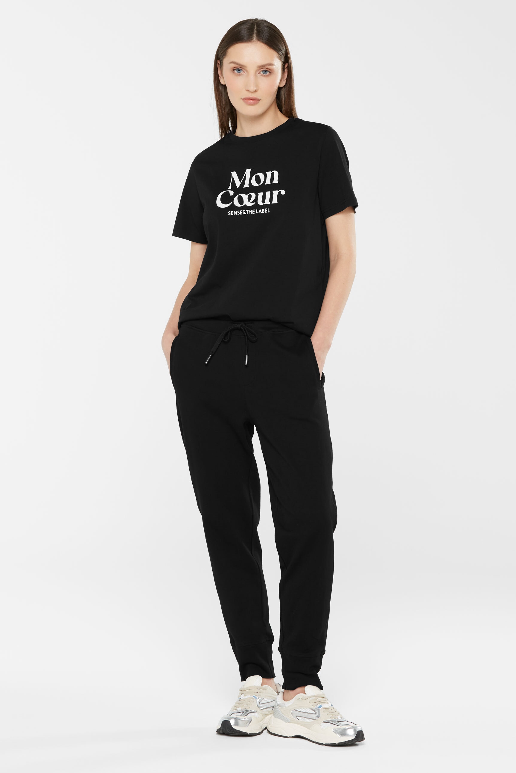 SENSES.THE LABEL Sporthose  mit Elastikbund und Kordel