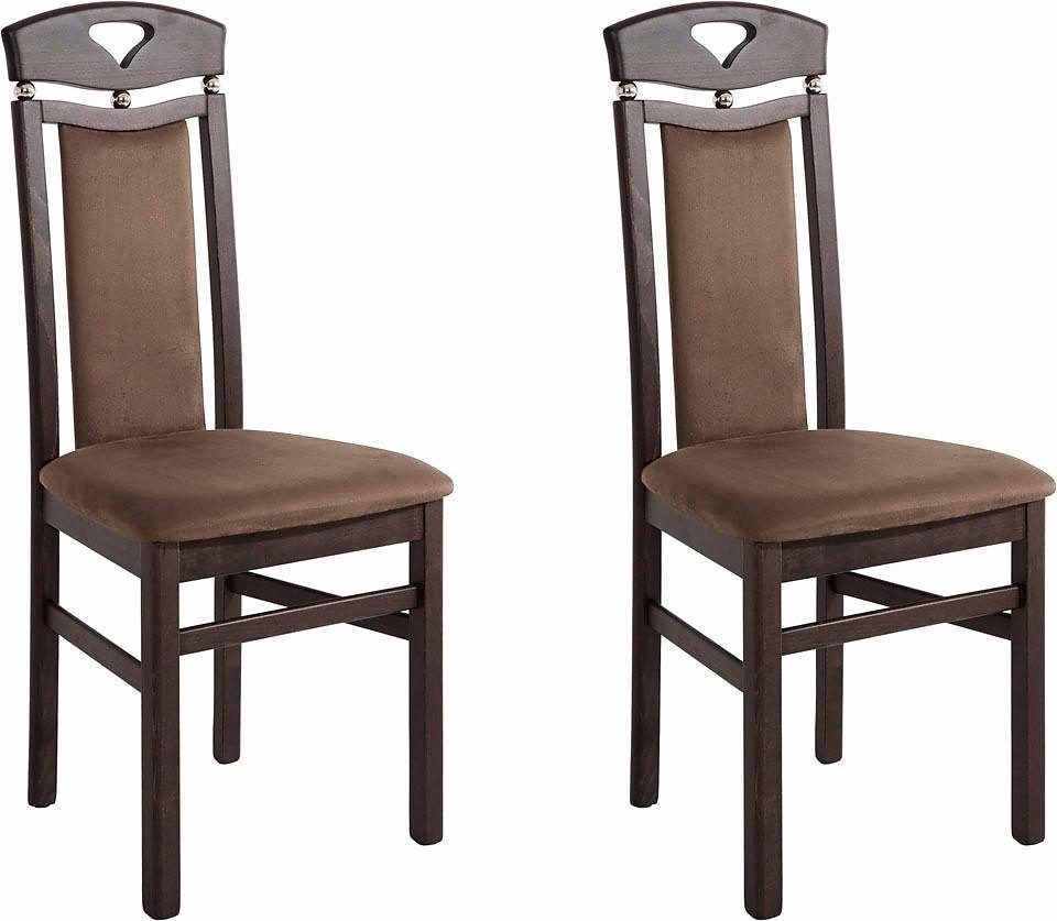 Home affaire Esszimmerstuhl "Berta Küchenstuhl" (Set) 2 Stk. Microfaser Bez günstig online kaufen