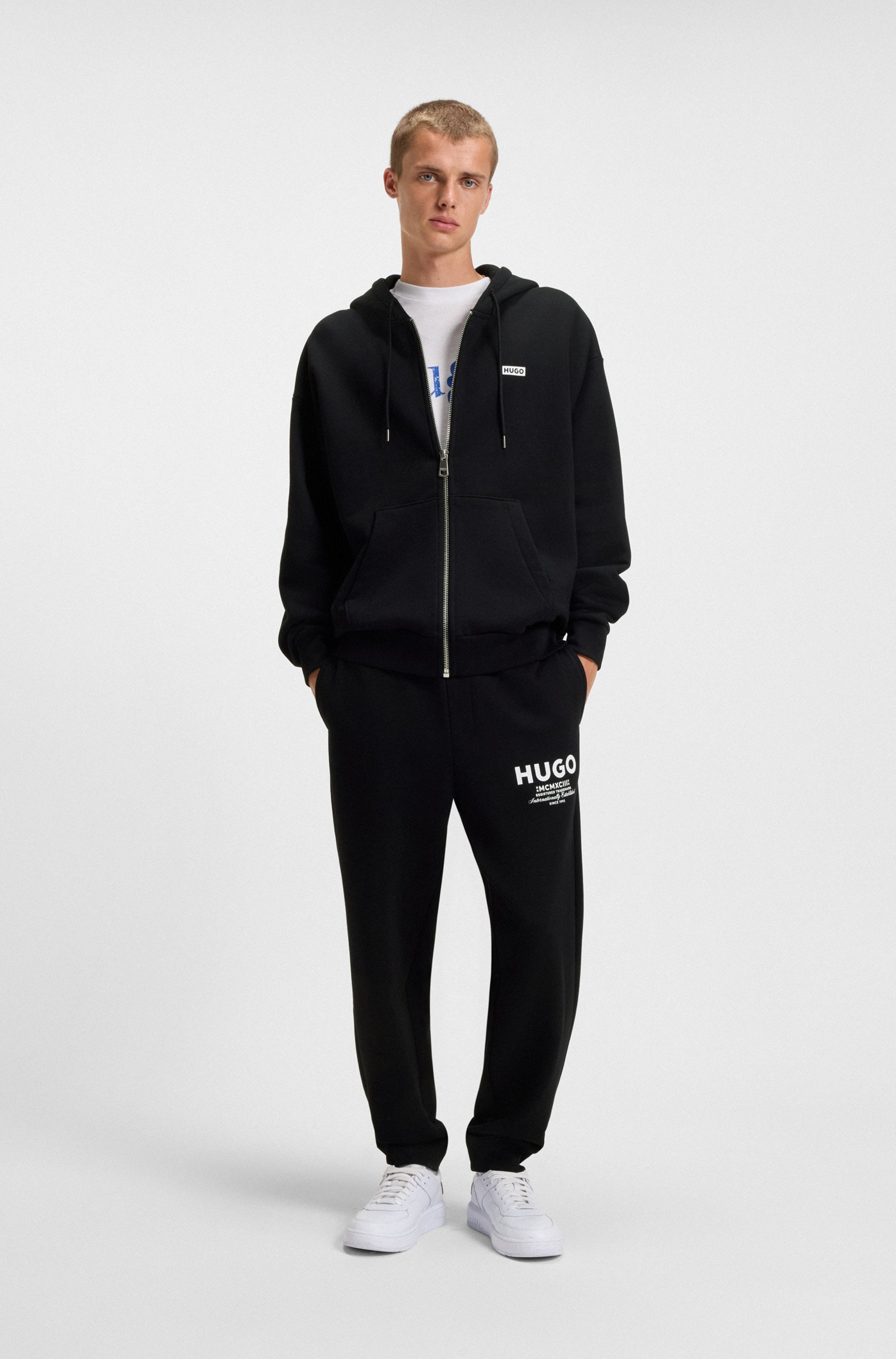 HUGO Blue Kapuzensweatjacke »Nardimez«, mit Kapuze