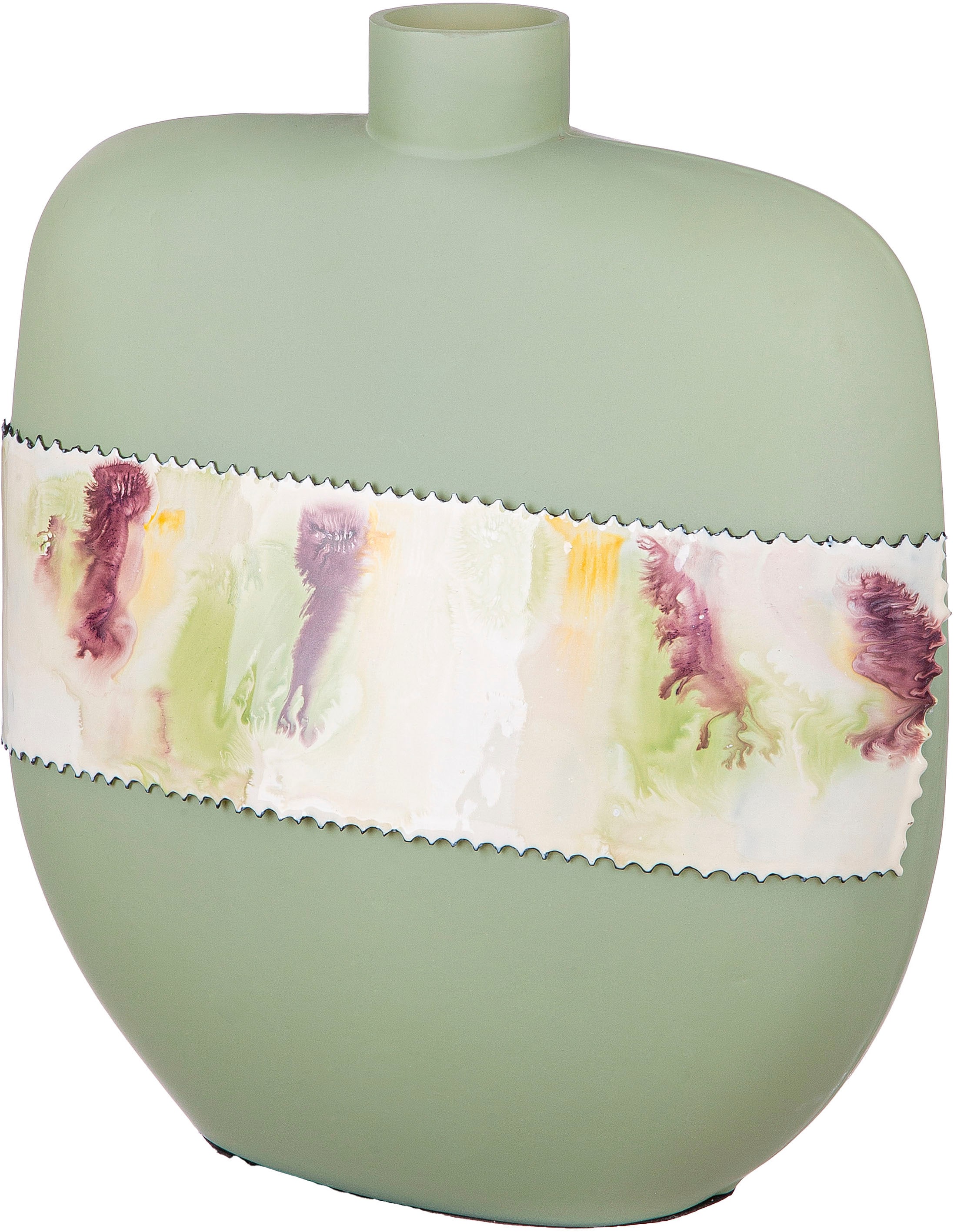 GILDE Tischvase "Vase Imperial, bauchig" aus Aluminium und Glas, wasserdich günstig online kaufen