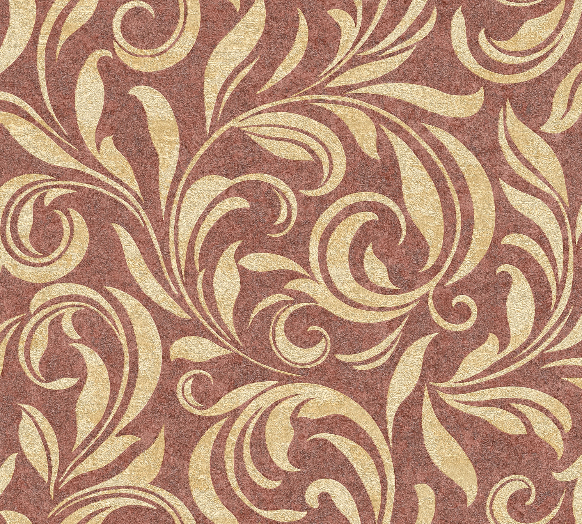 Vliestapete ARCHITECTS PAPER "Nobile", rot (rot, gold, beige), B:0,7m L:10,05m, Vinyl, Vlies, Tapeten, Barock Tapete Uni - B/L: 0,7m x 10,05m, Rollen: