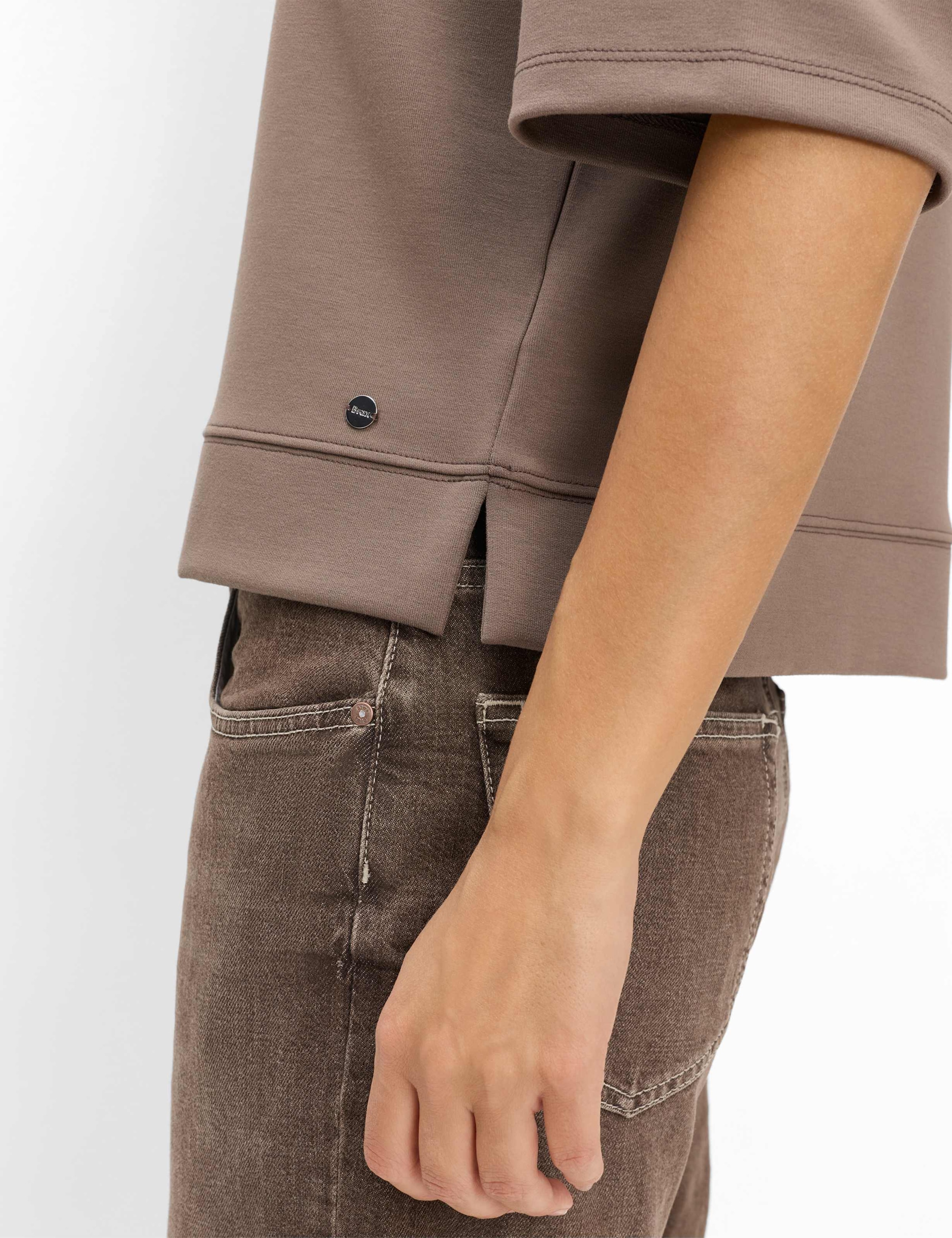 Brax Kurzarmshirt »Style BERTA M« Interlock: Sweatshirt im Viskosemix