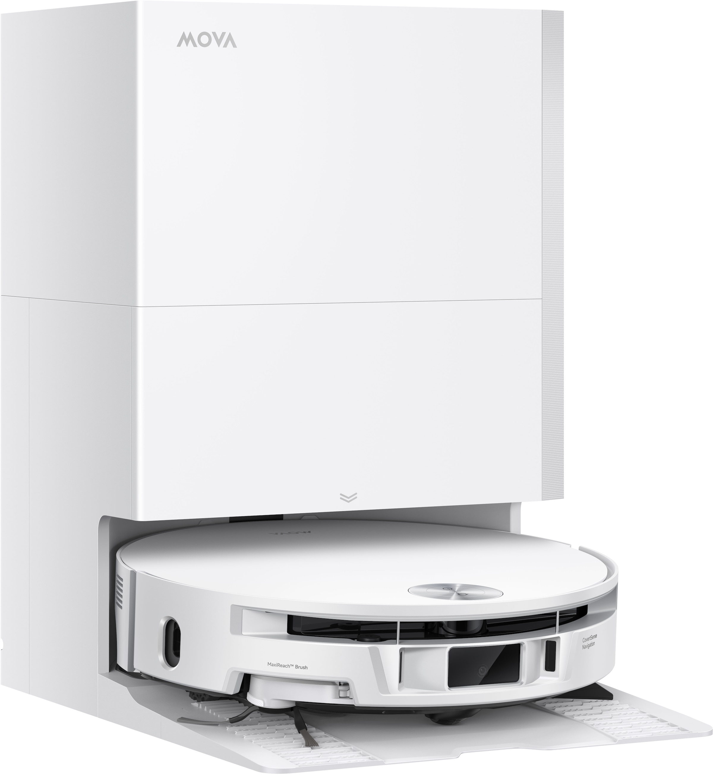 Mova Saugroboter »S70 Roller, Saugroboter mit 28.000Pa Saugkraft und HydroForce-Wischen,« MaxiReach-Technologie, CovertSense-Navigation, 90mm Flaches Gehäuse