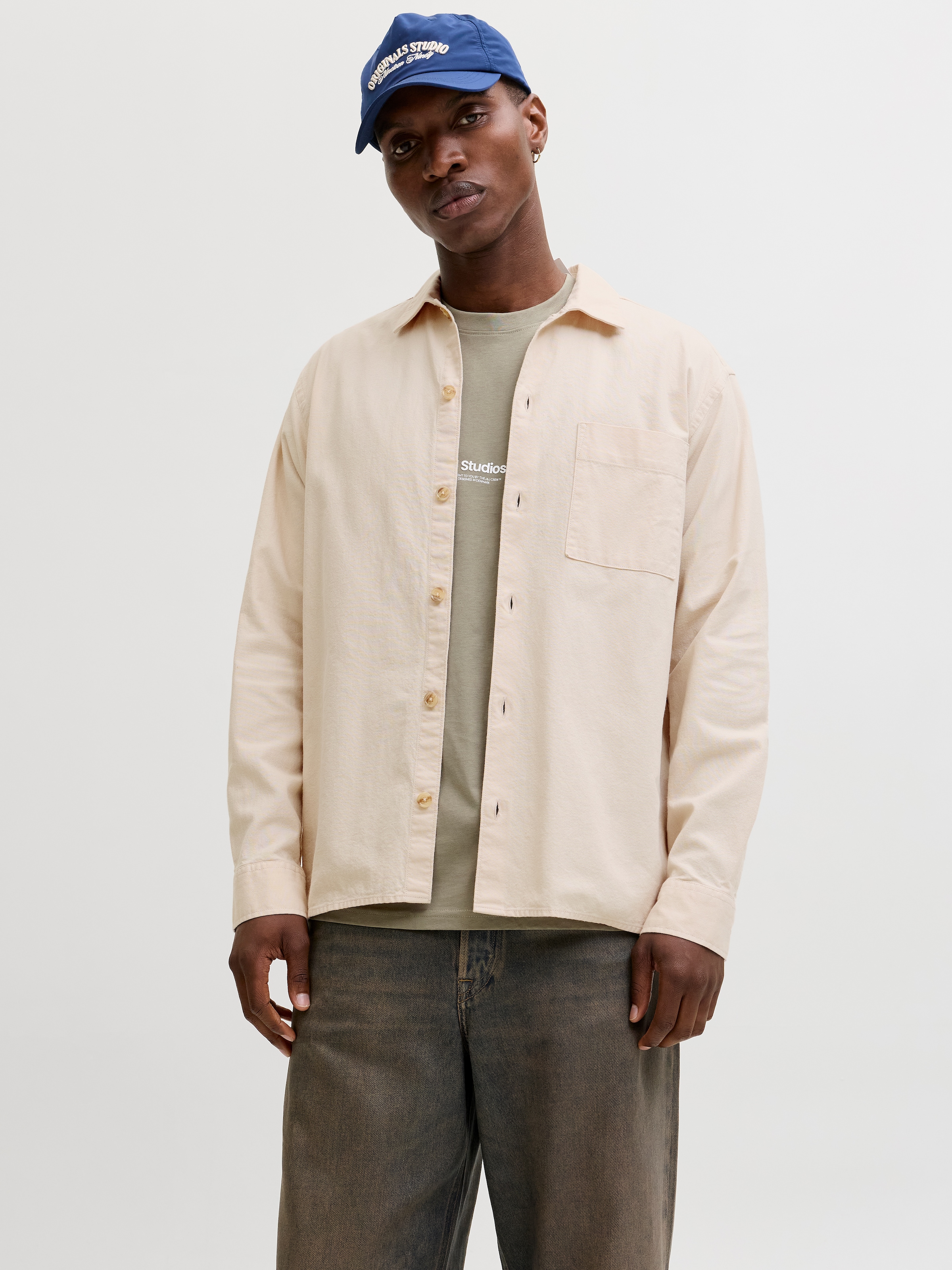 Jack & Jones Langarmhemd "JJETRISTAN OVERSHIRT LS SN" mit Knopfleiste günstig online kaufen