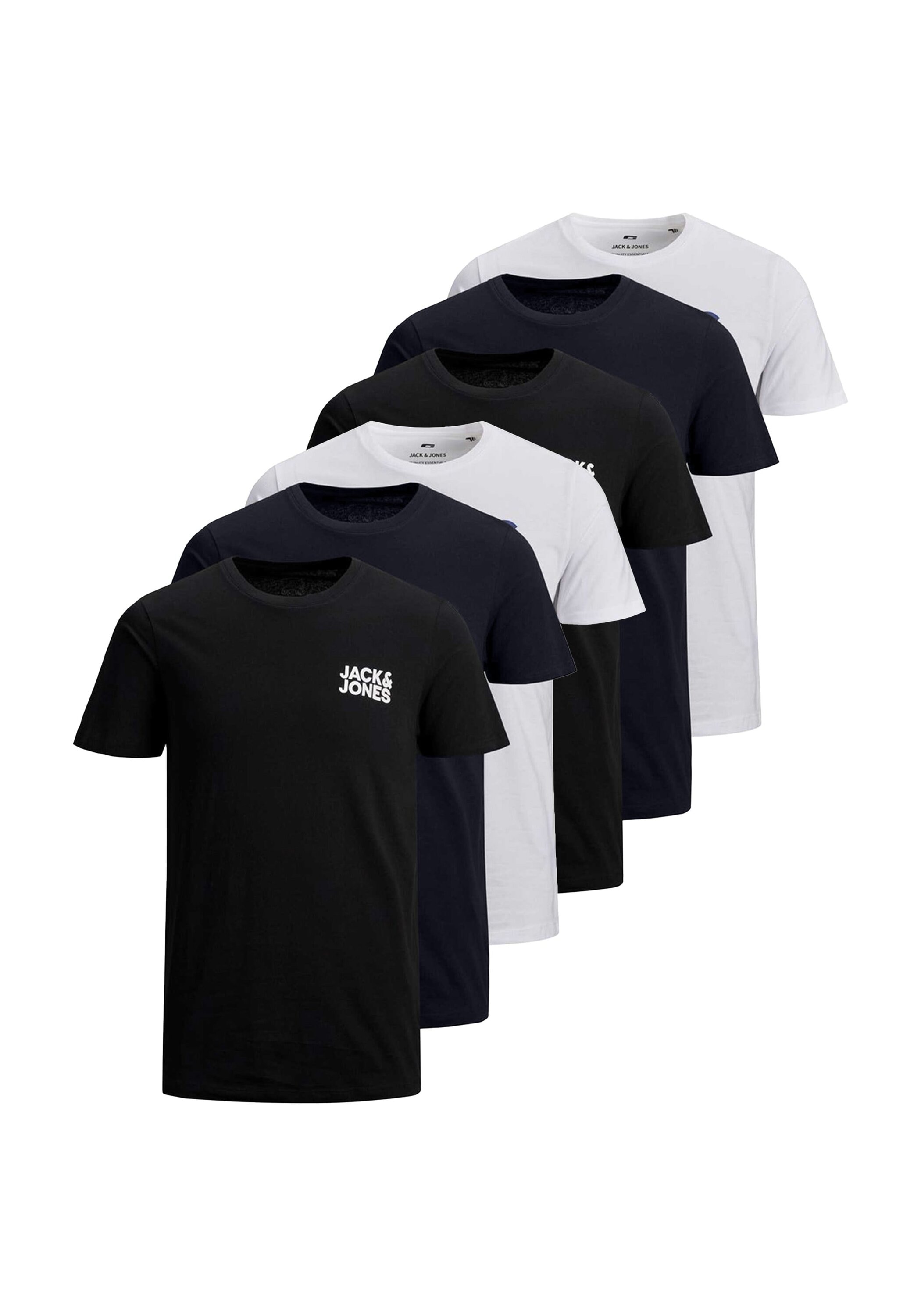 Jack & Jones T-Shirt "T-Shirt JJECORP LOGO TEE O-NECK 3PK 6er Pack" günstig online kaufen