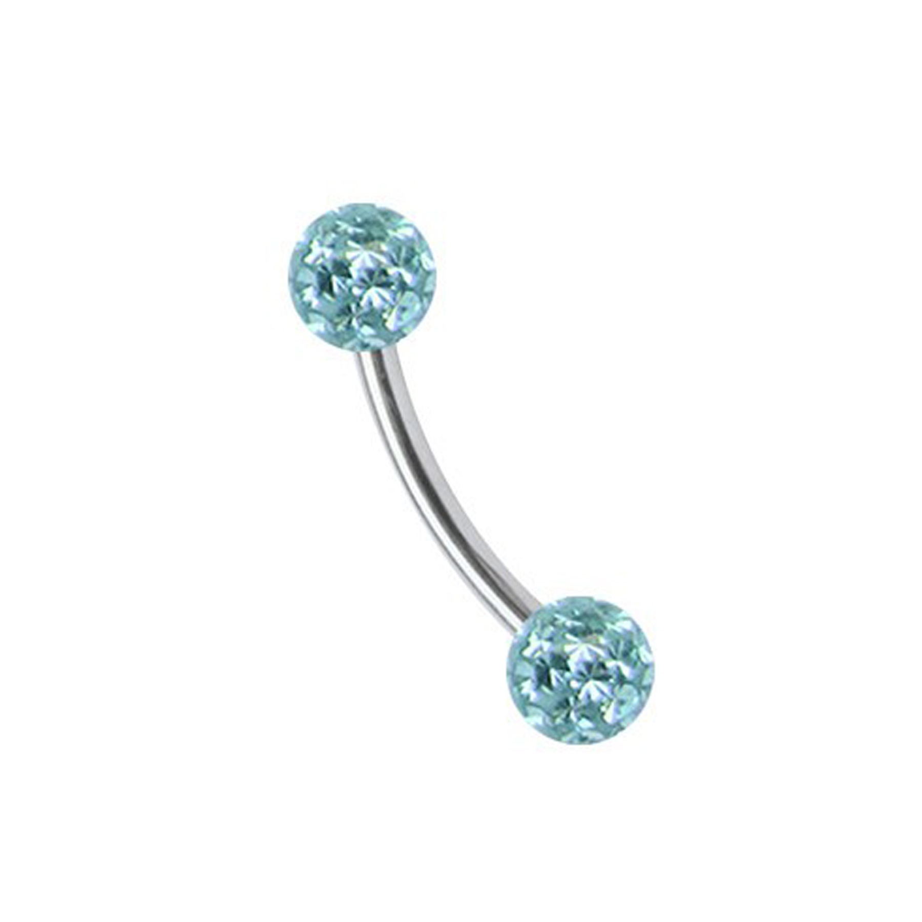 ADELIA ́S Damen Augenbrauenpiercing "Piercing Augenbrauenpiercing", 3, blau, Titan, Piercings, Titan Banane mit 2 mini Ferido Epoxy Kugeln