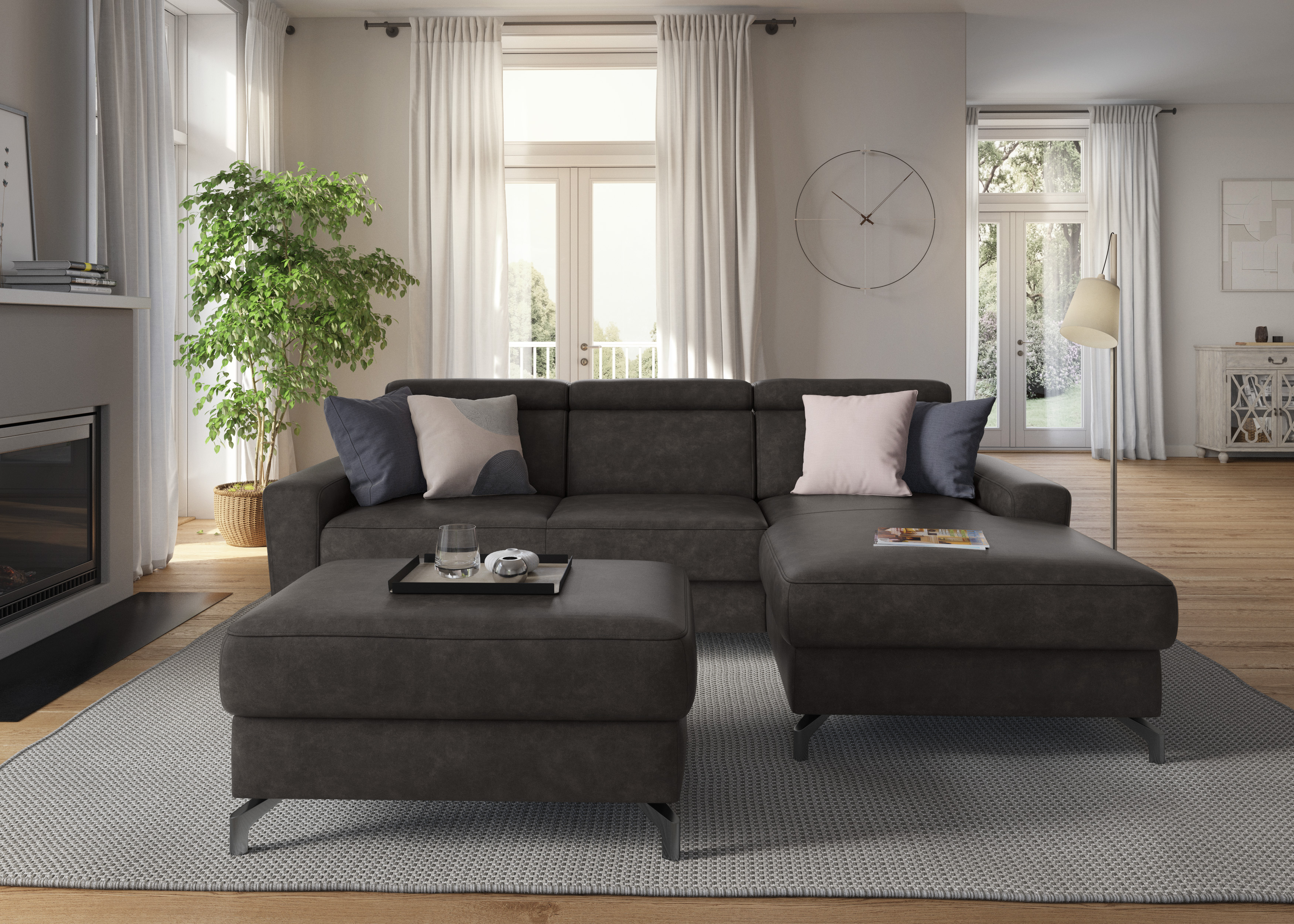 sit&more Ecksofa "Scarlett L-Form" inklusive Kopfteilverstellung, optional Schlaffunktion & Bettkasten