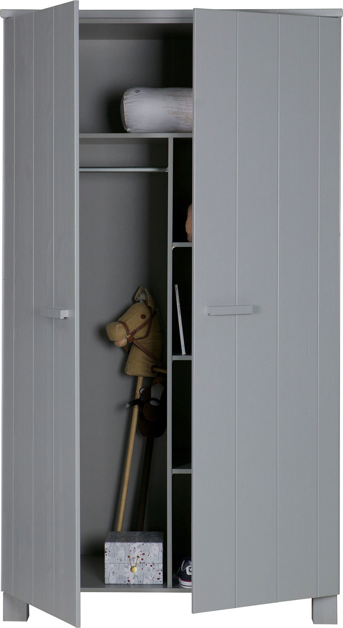 WOOOD Garderobenschrank »Dennis«, mit Kleiderstange, viel Stauraum, B 111 cm x H 202 cm