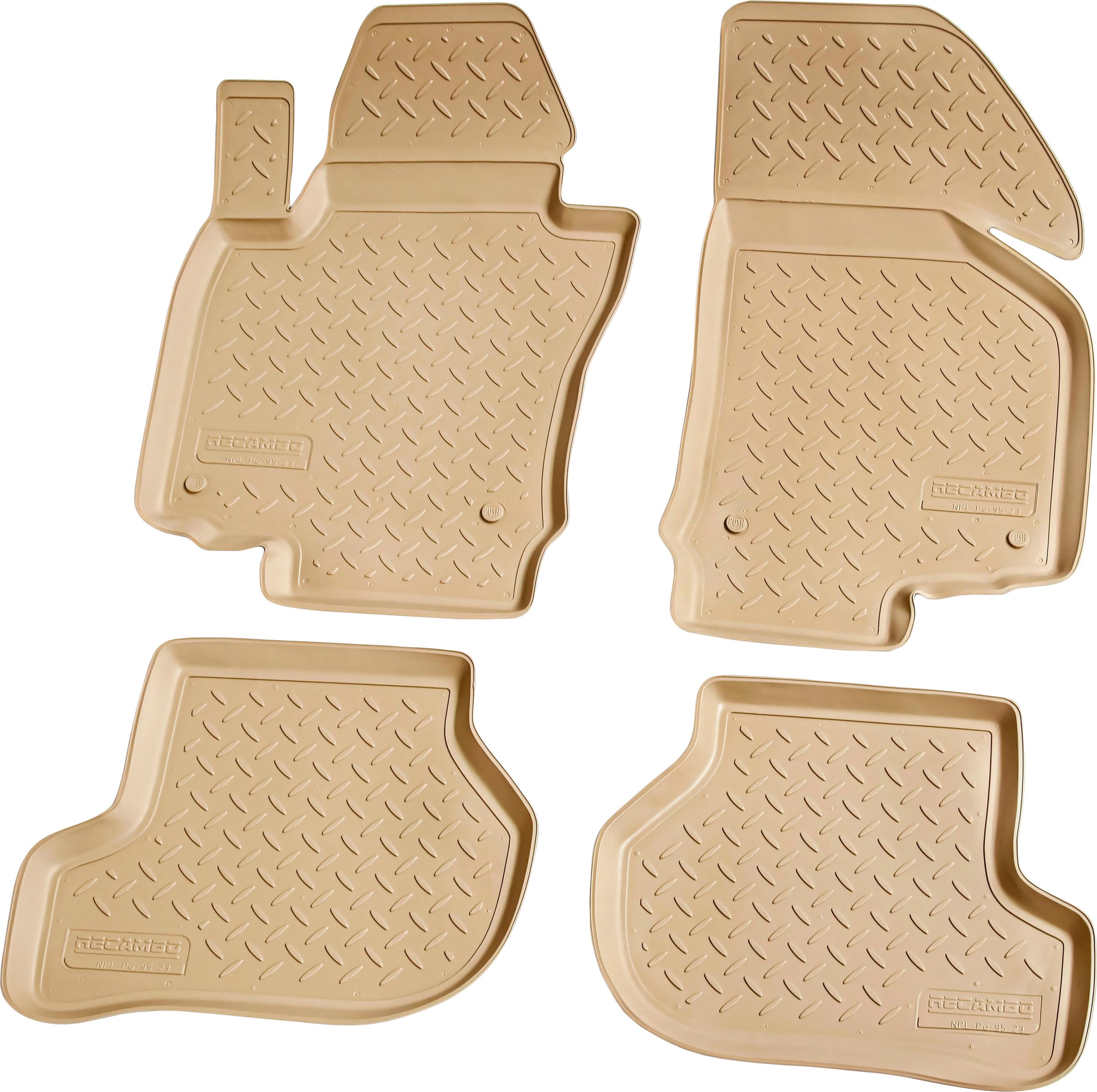 RECAMBO Passform-Fußmatten »CustomComforts«, SEAT, Leon, (Set, 4 St.), II  1P 2005 - 2012, perfekte Passform per Rechnung | BAUR