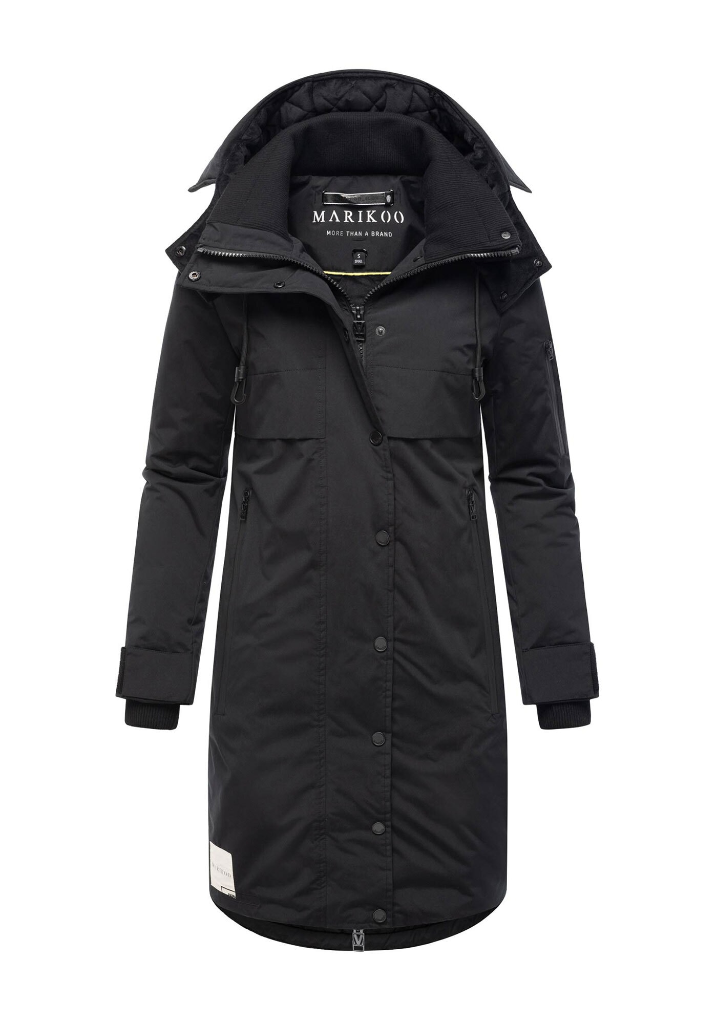 Marikoo Winterjacke »Anoukaa«, langer Parka mit abnehmbarer Kapuze