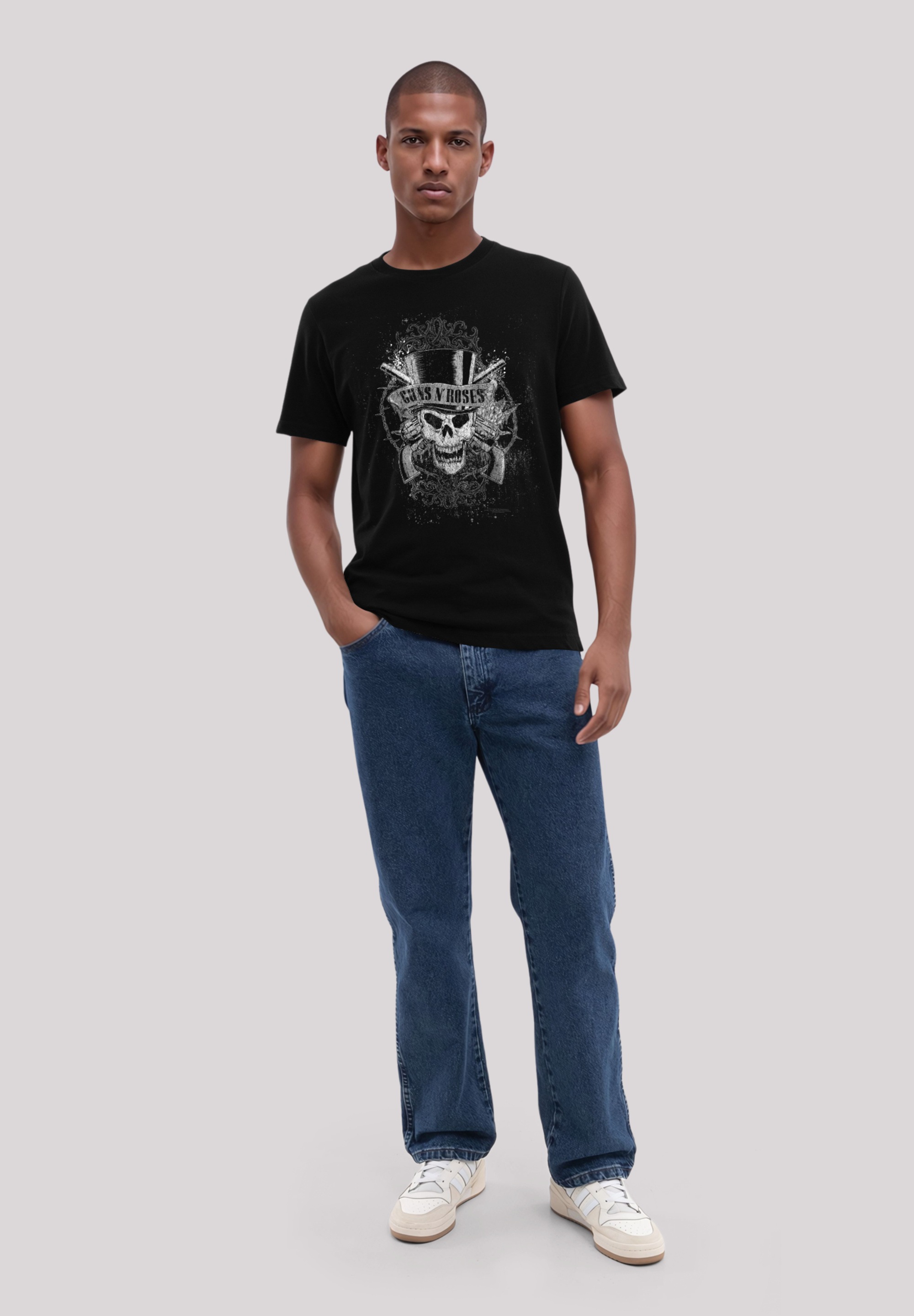 F4NT4STIC T-Shirt »Guns 'N' Roses Skull and Pistols«, Premium Qualität