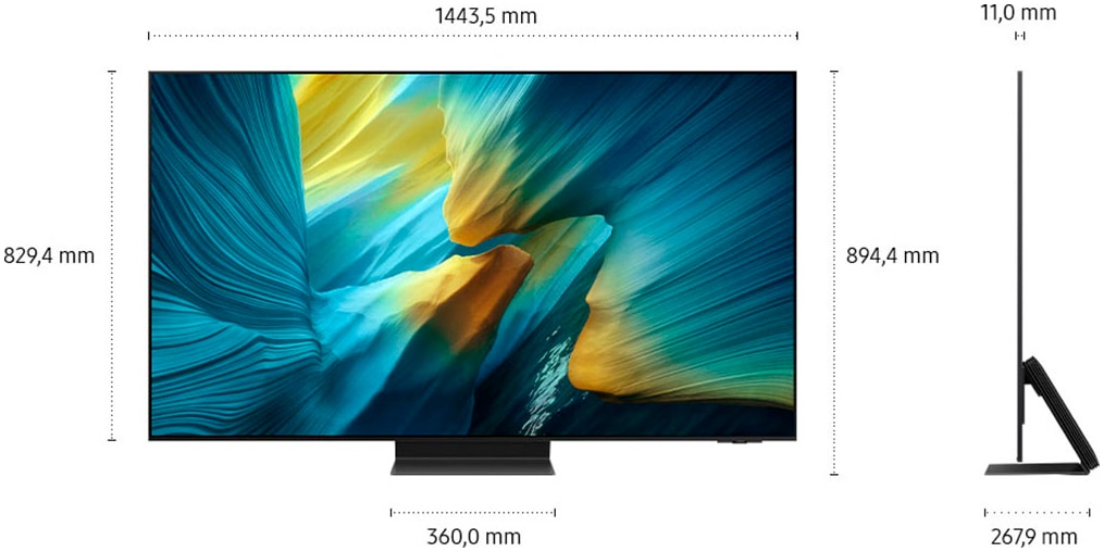 Samsung OLED-Fernseher »GQ65S95FAT«, 4K Ultra HD, Smart-TV, HDR Pro & Glare Free, Dolby Atmos & AI Sound, Gaming Hub, bis zu 165Hz