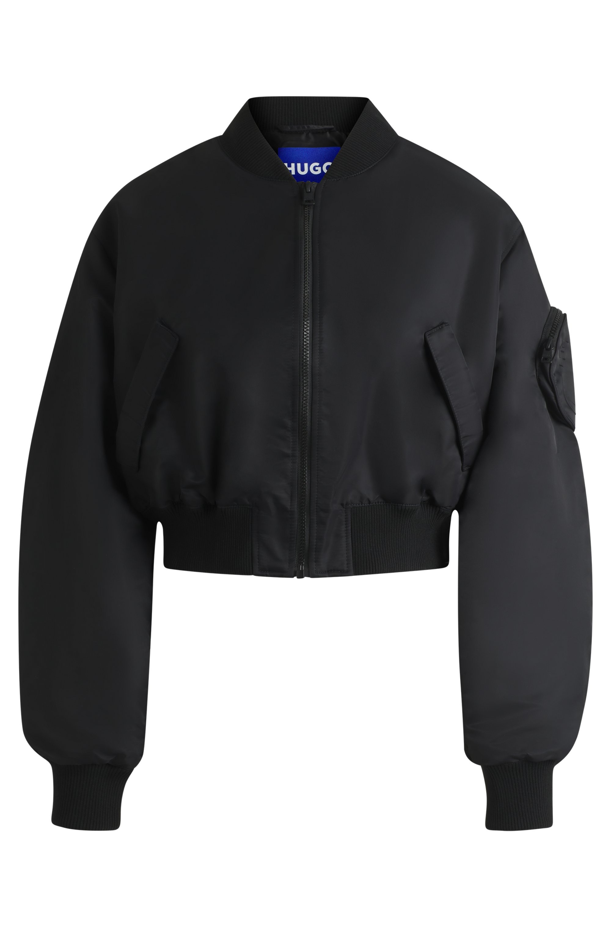 HUGO Blue Outdoorjacke »Foraia-1_B«, mit aufgesetzter Ärmeltasche, Bomberjacke Iconic Streetstyle