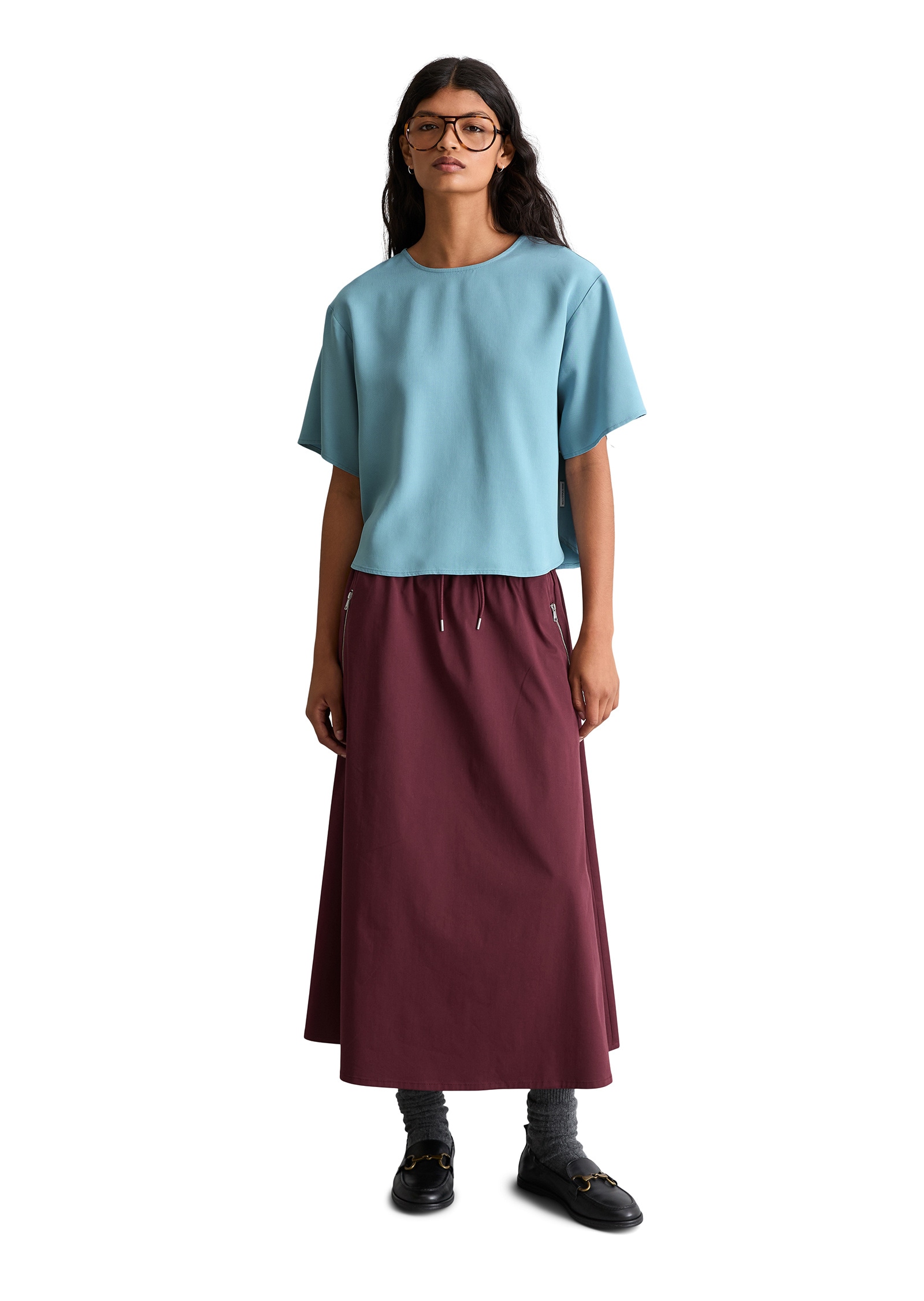 Marc O'Polo DENIM Kurzarmbluse »aus TENCEL™ Lyocell«