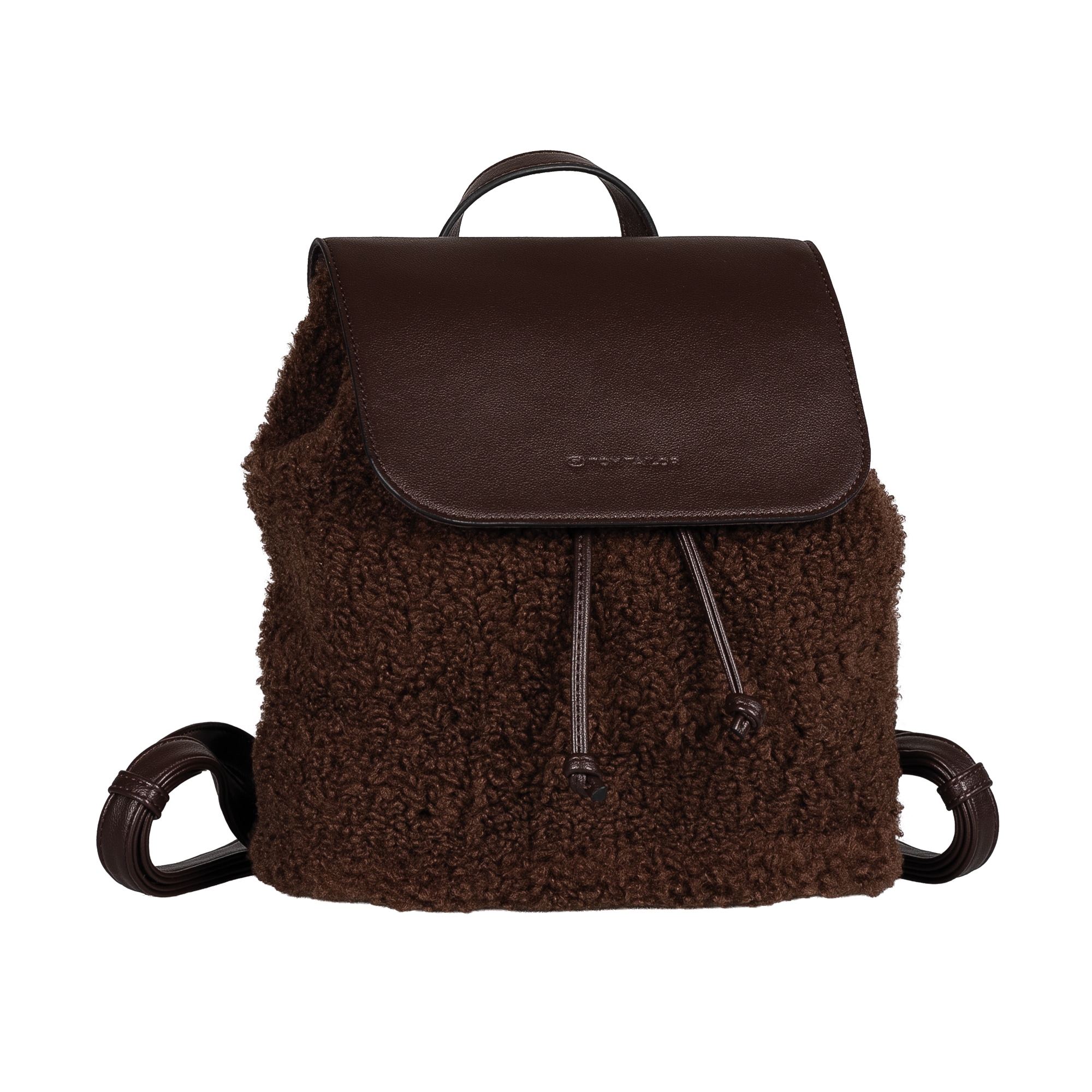 TOM TAILOR Rucksack "Zelina" Damen Freizeitrucksack, Cityrucksack in Plüsch-Optik