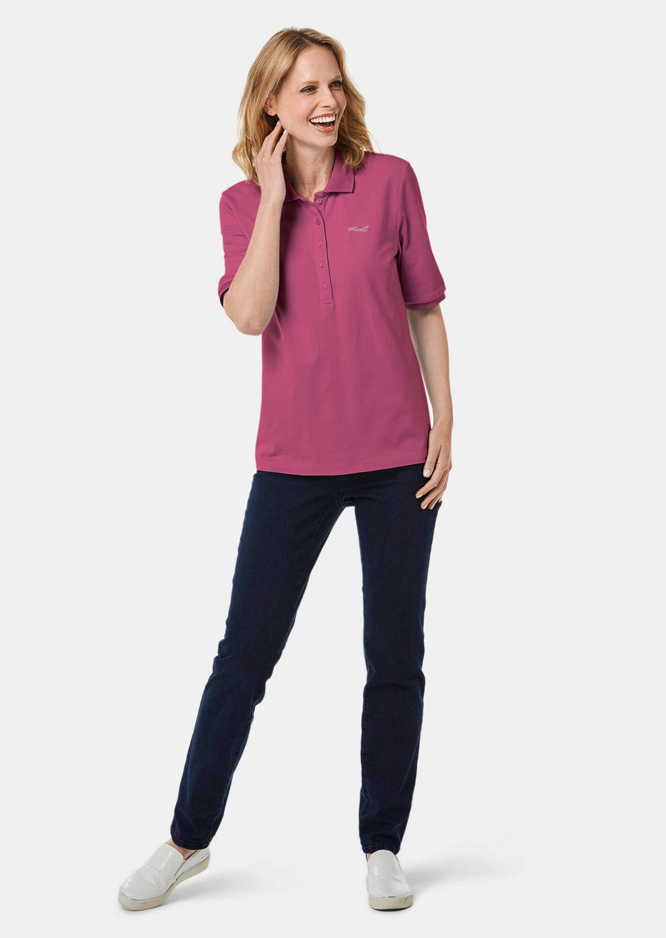 GOLDNER Poloshirt »Kurzgröße Poloshirt in hochwertiger Qualität«