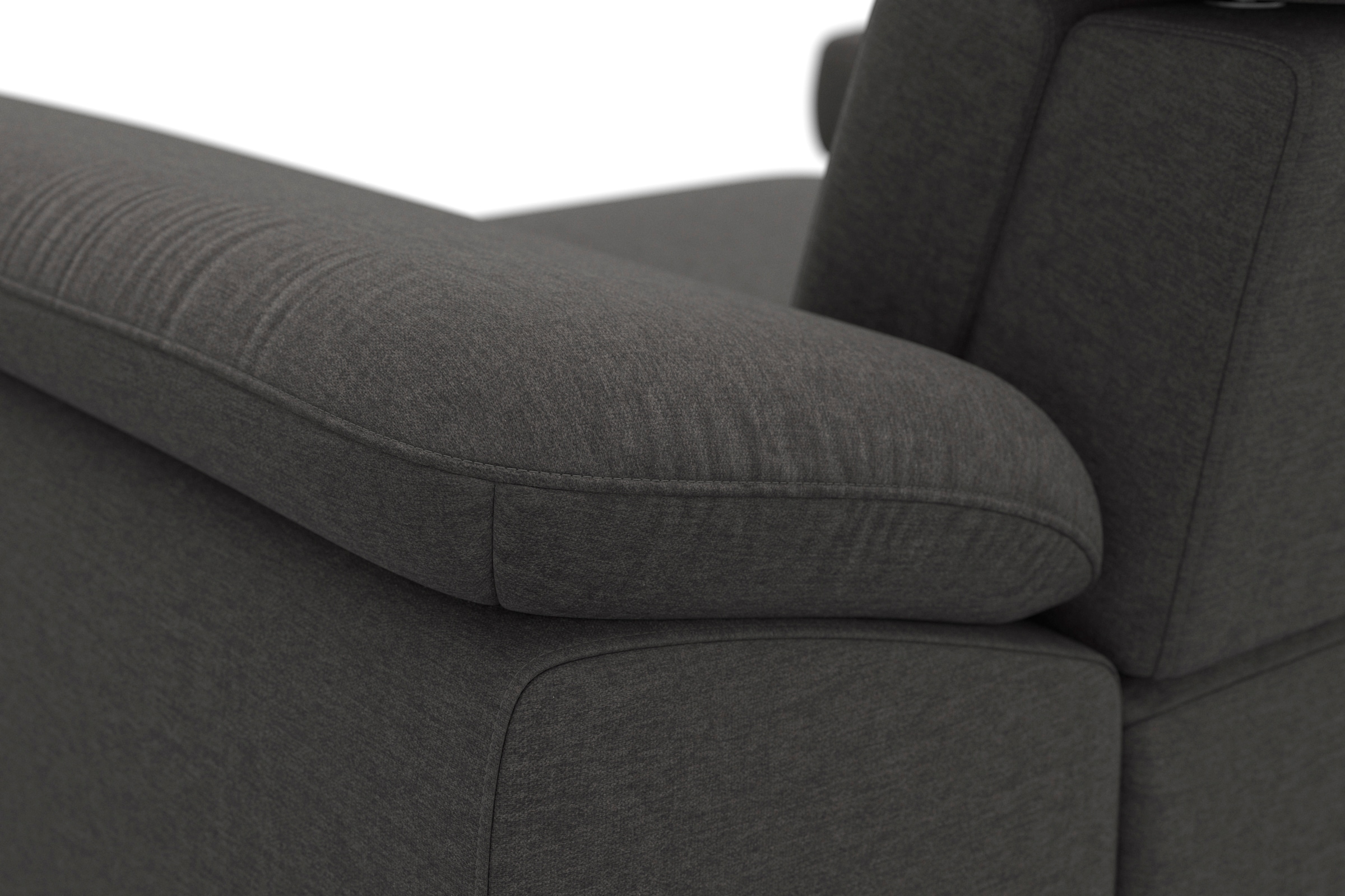 sit&more Ecksofa »Cabrio L-Form, mit Sitztiefenverstellung, Arm- und Kopfteilverstellung«, 2 Nierenkissen, Federkern, optional Bettfunktion und Stauraum
