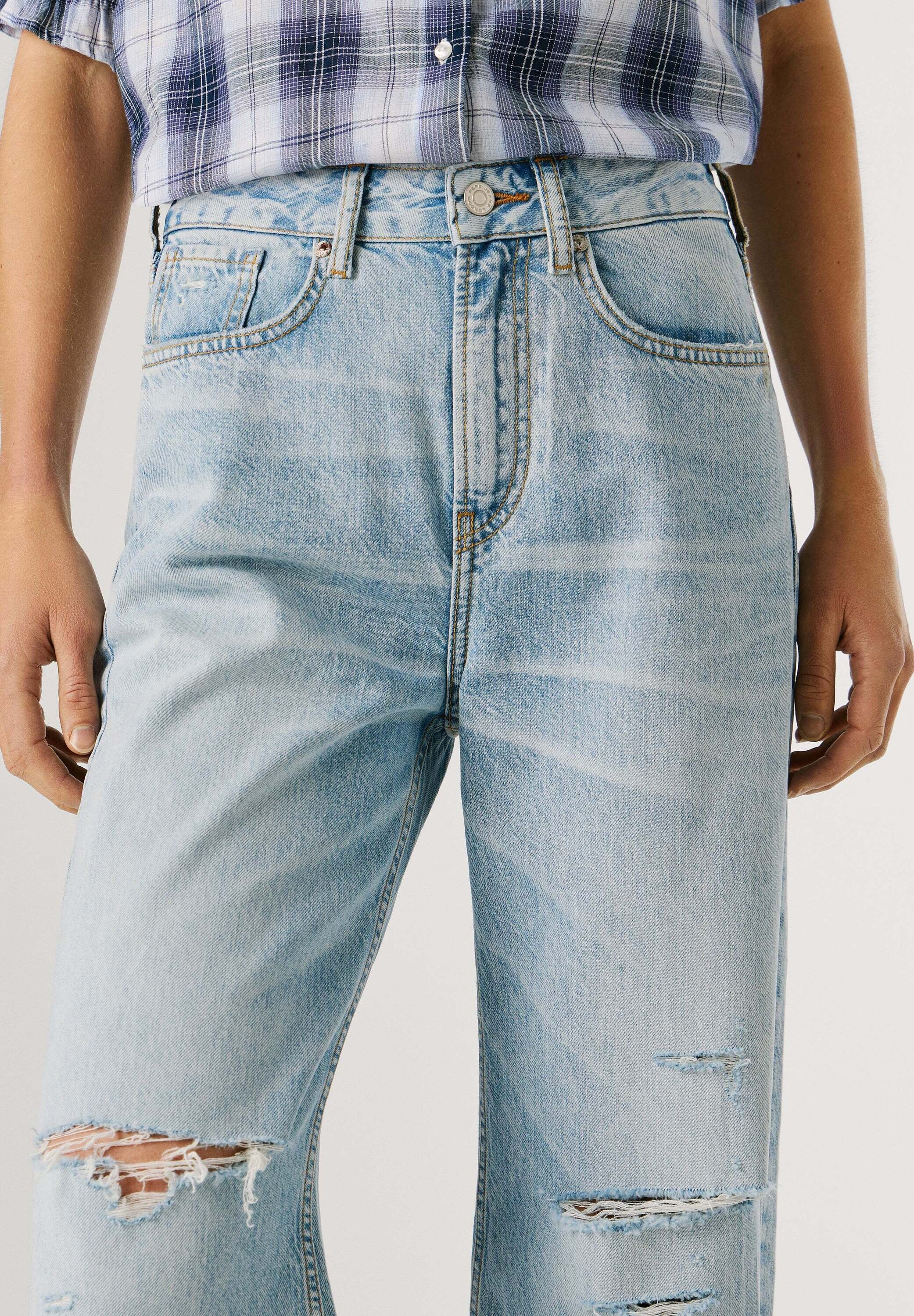 Pepe Jeans Straight-Jeans »chinos STRAIGHT HW EDEN STONE DAMAGE«