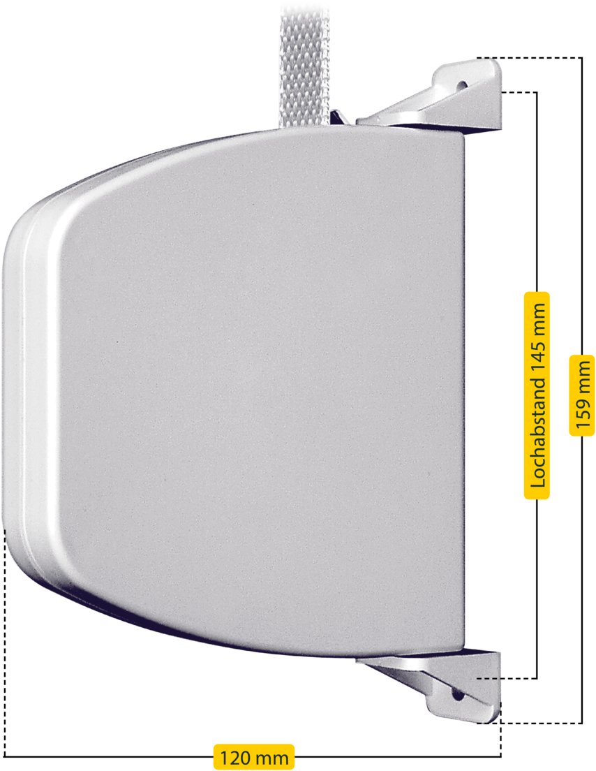 SCHELLENBERG Aufputz-Gurtwickler »Aufschraubwickler für das Rollladensystem Mini«, schwenkbar, mit vormontiertem Rollladengurtband, braun oder weiß